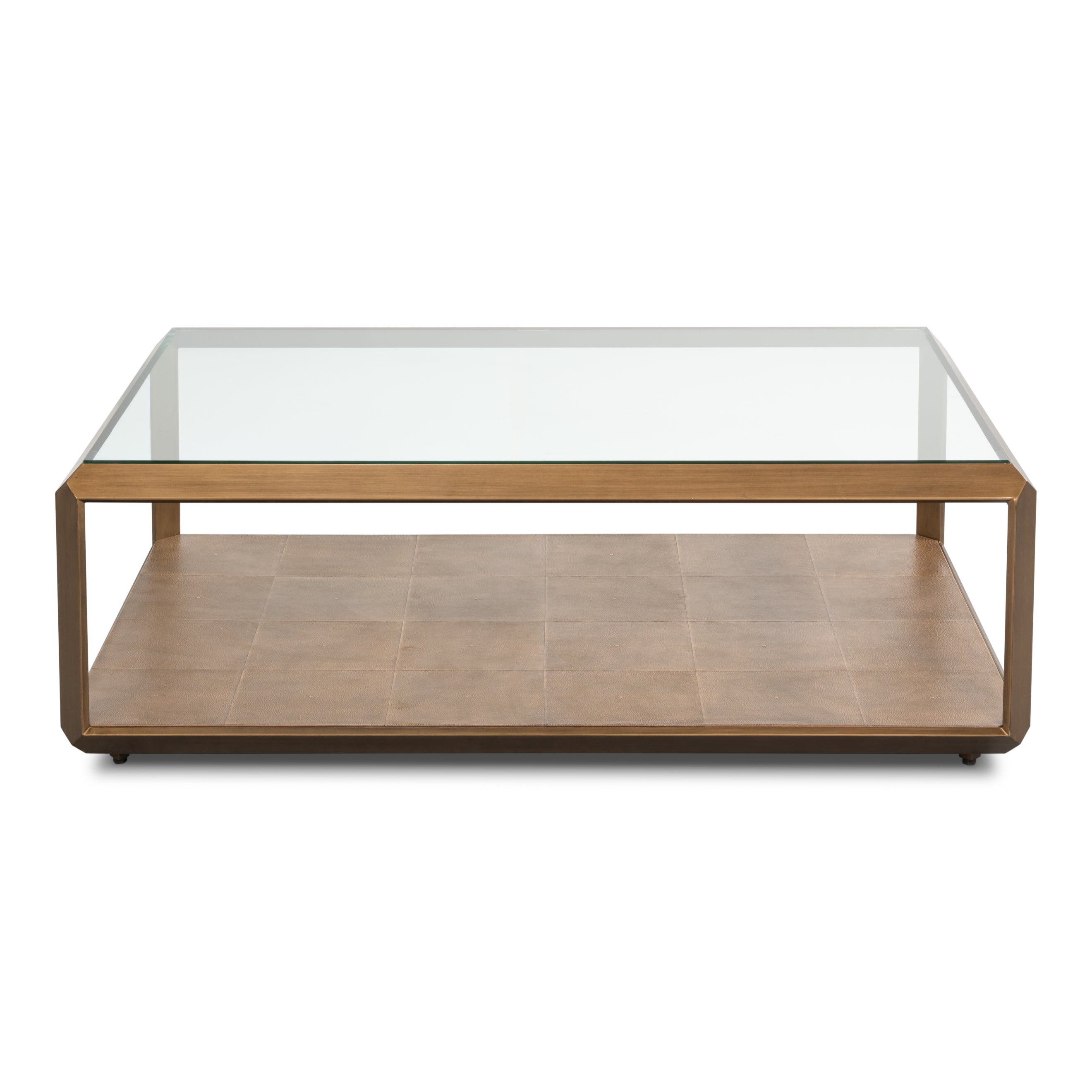 Gilbert Shagreen Cocktail Table - Tawny Brown