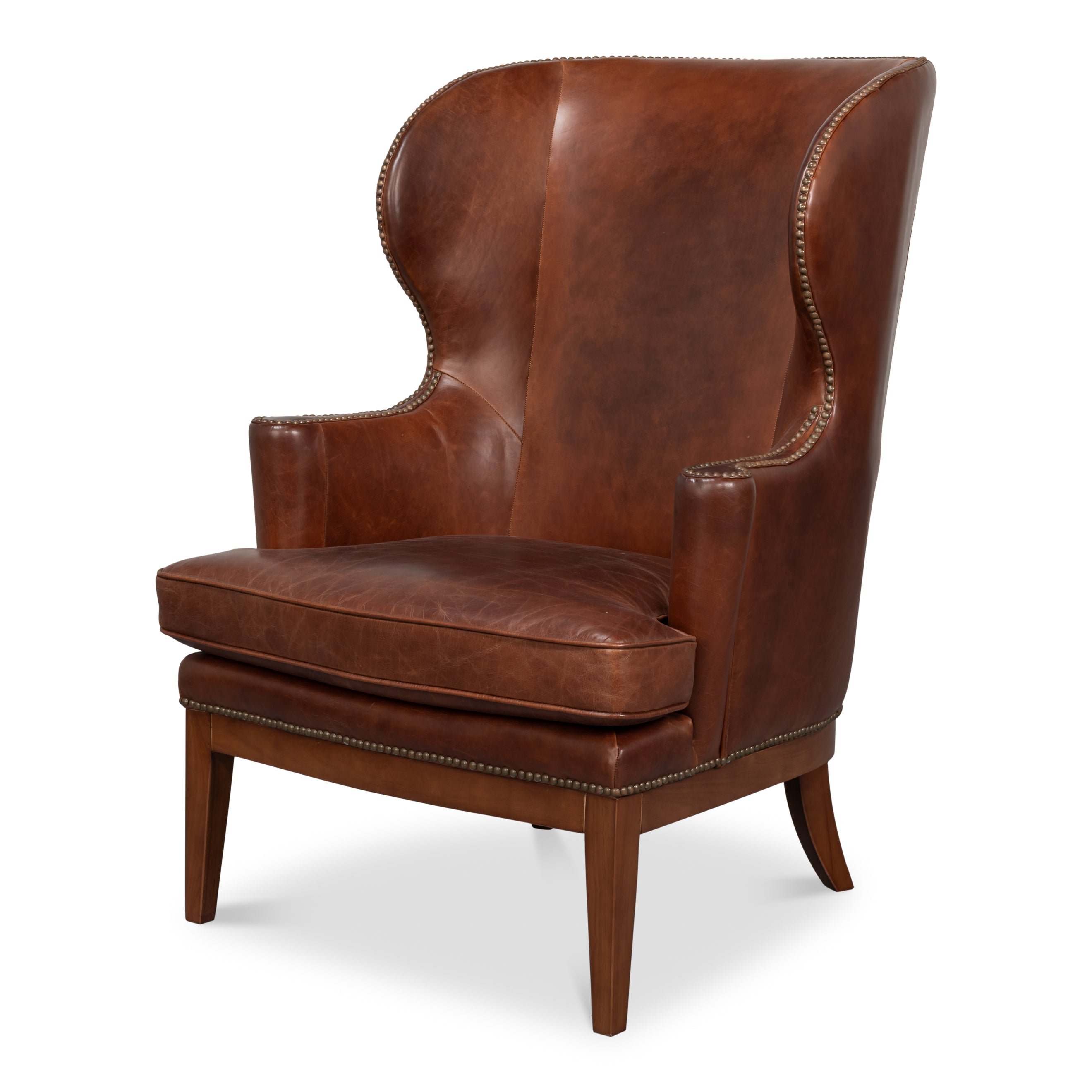 Smithfield Wing Chair - Newark Brown