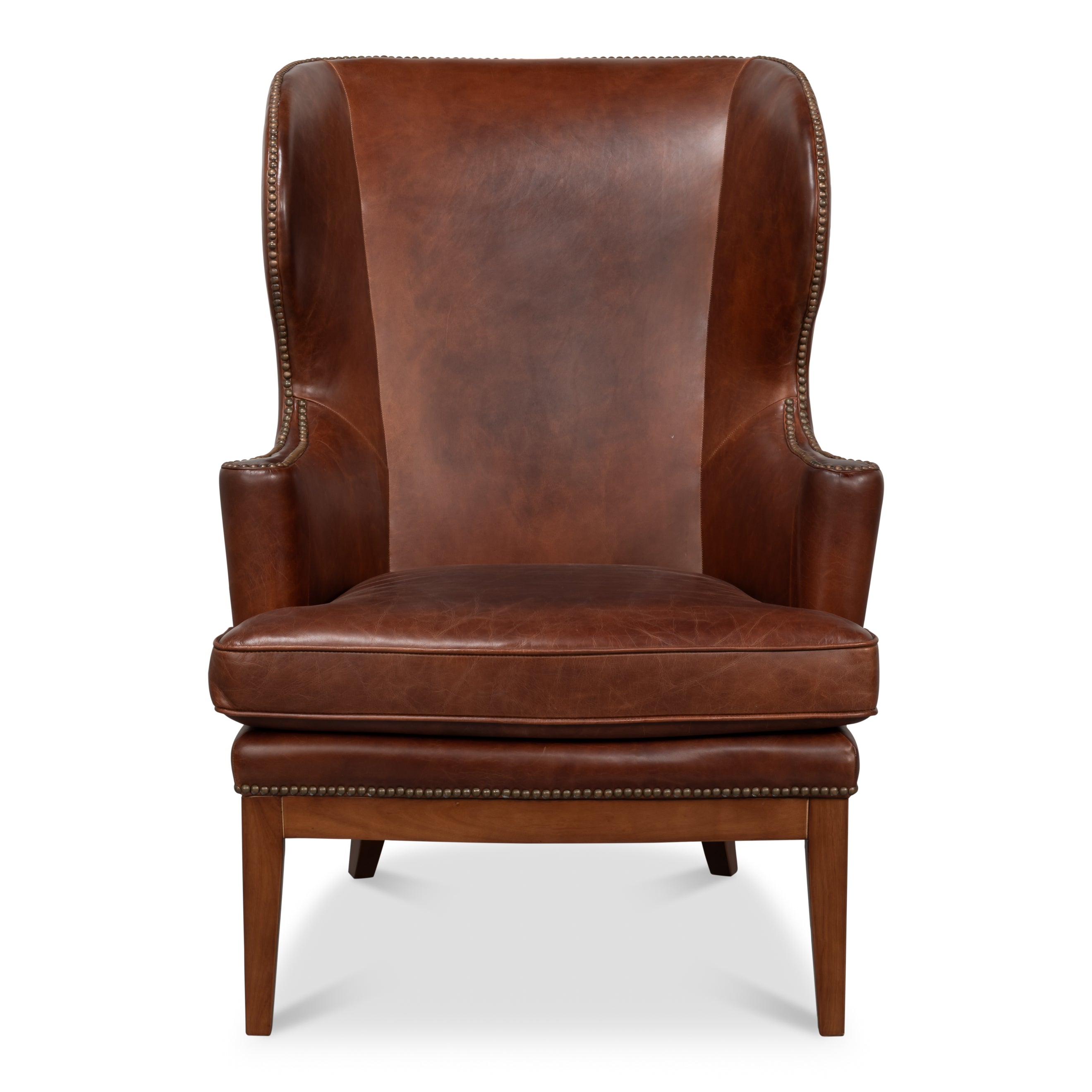 Smithfield Wing Chair - Newark Brown