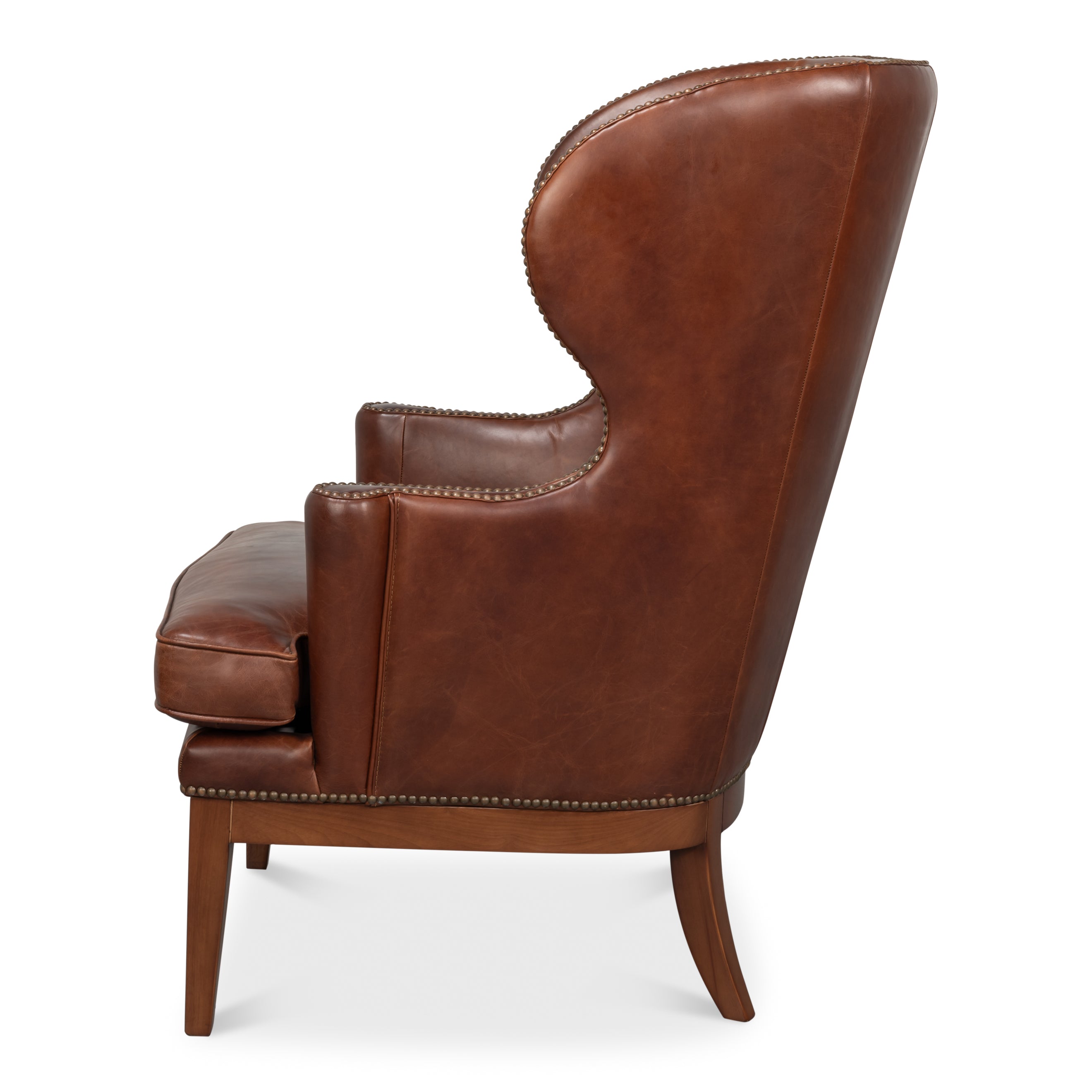 Smithfield Wing Chair - Newark Brown