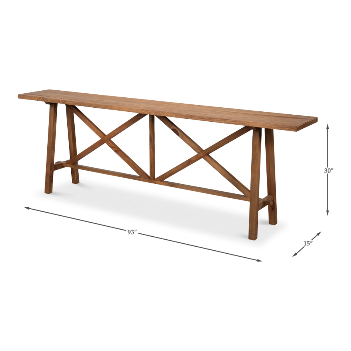 Double X Base Sofa Table