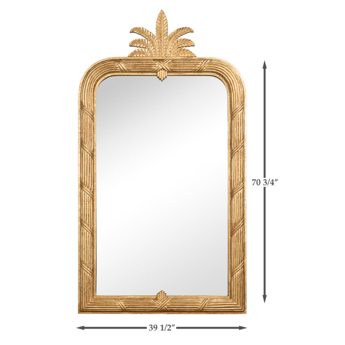 Gilded Pineapple Crest Mirror