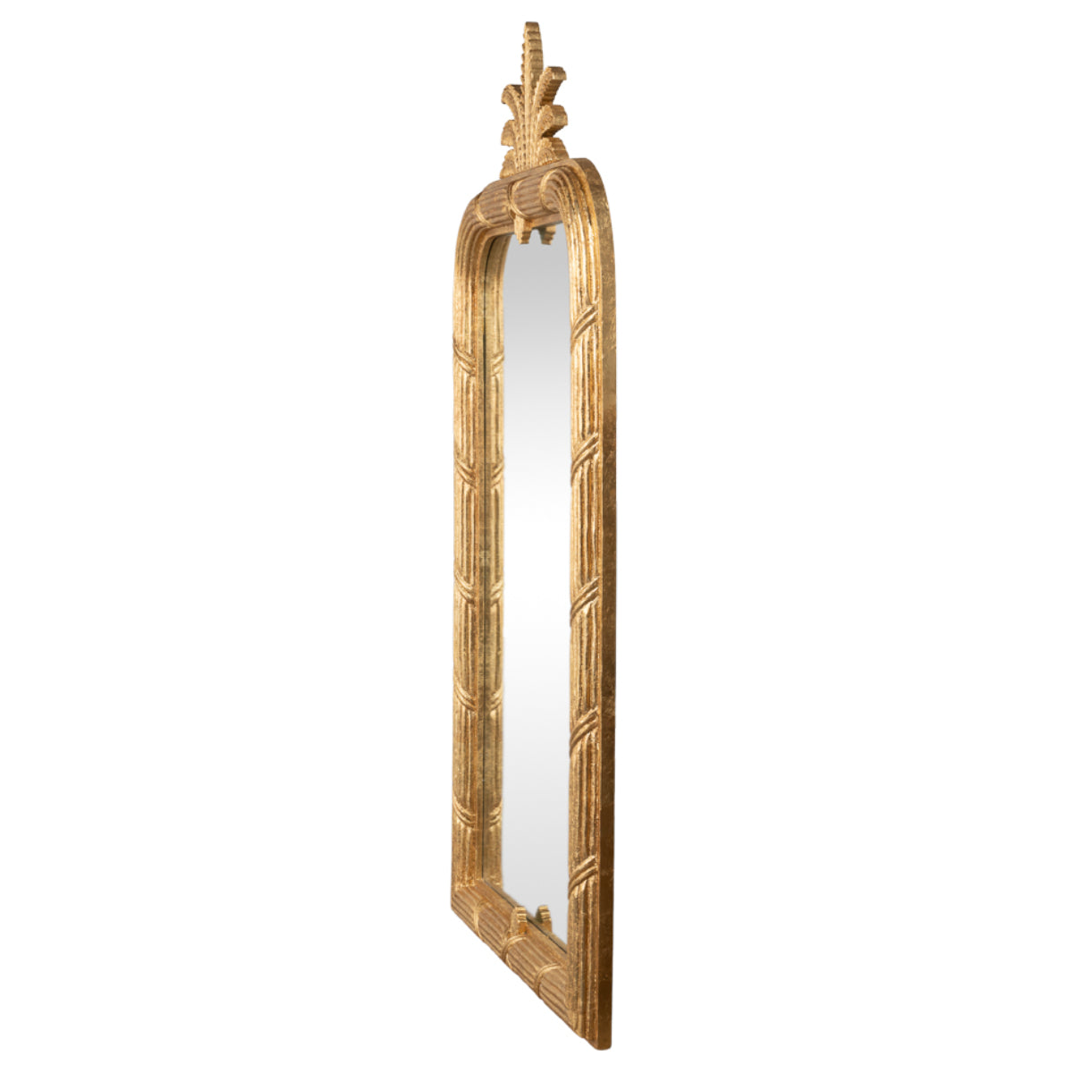 Gilded Pineapple Crest Mirror