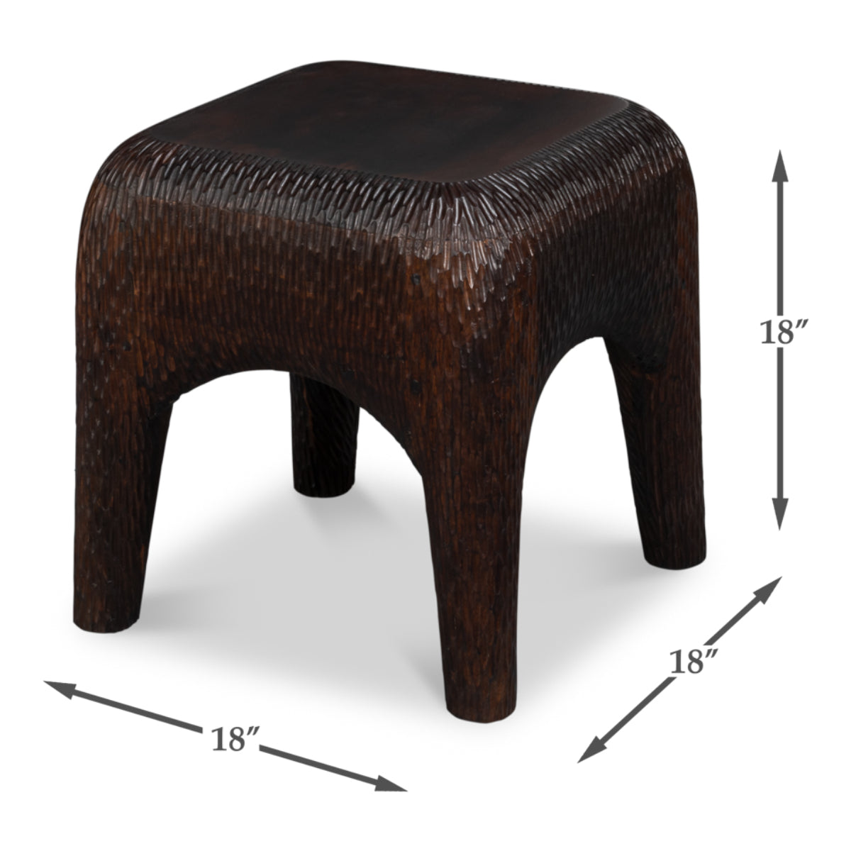 Molten Carved Side Table
