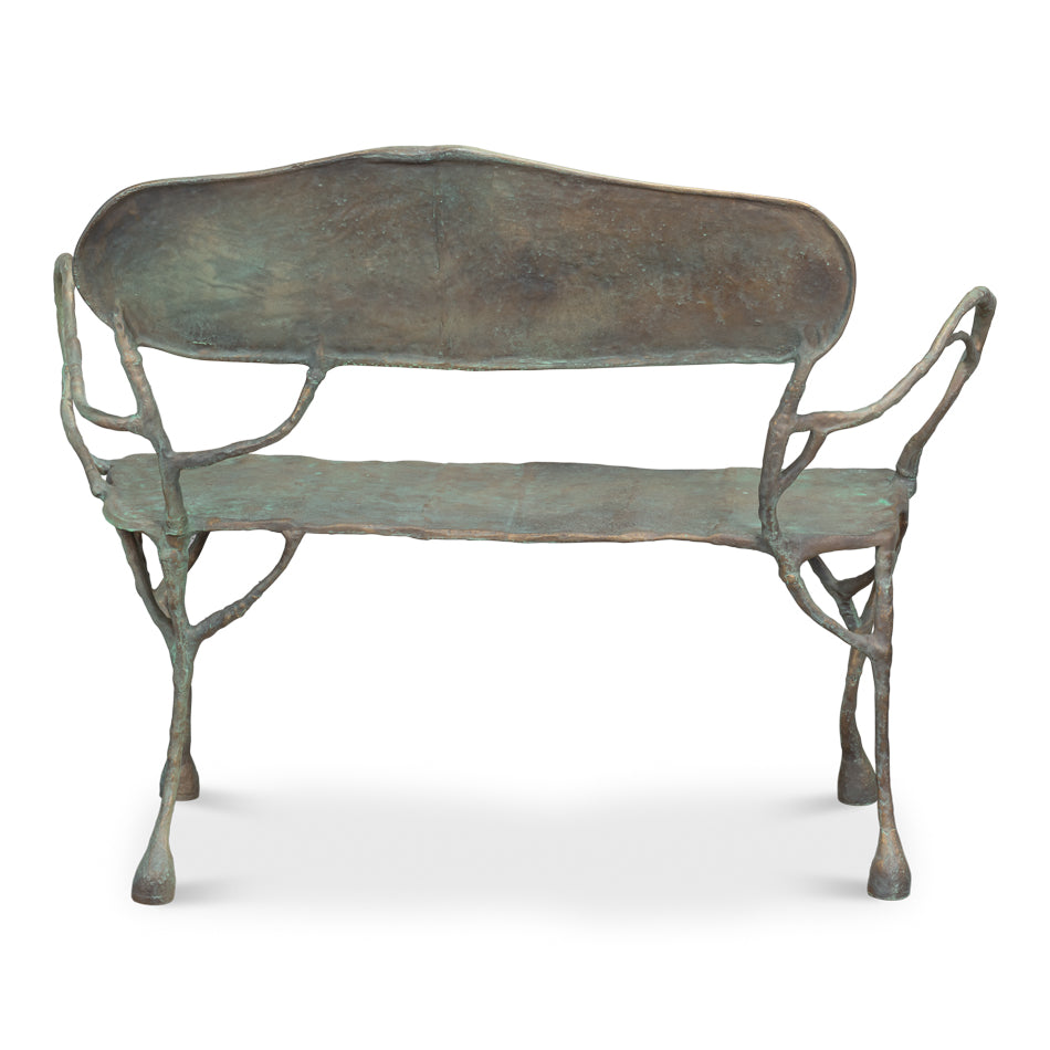 Verdigris Metal Bench