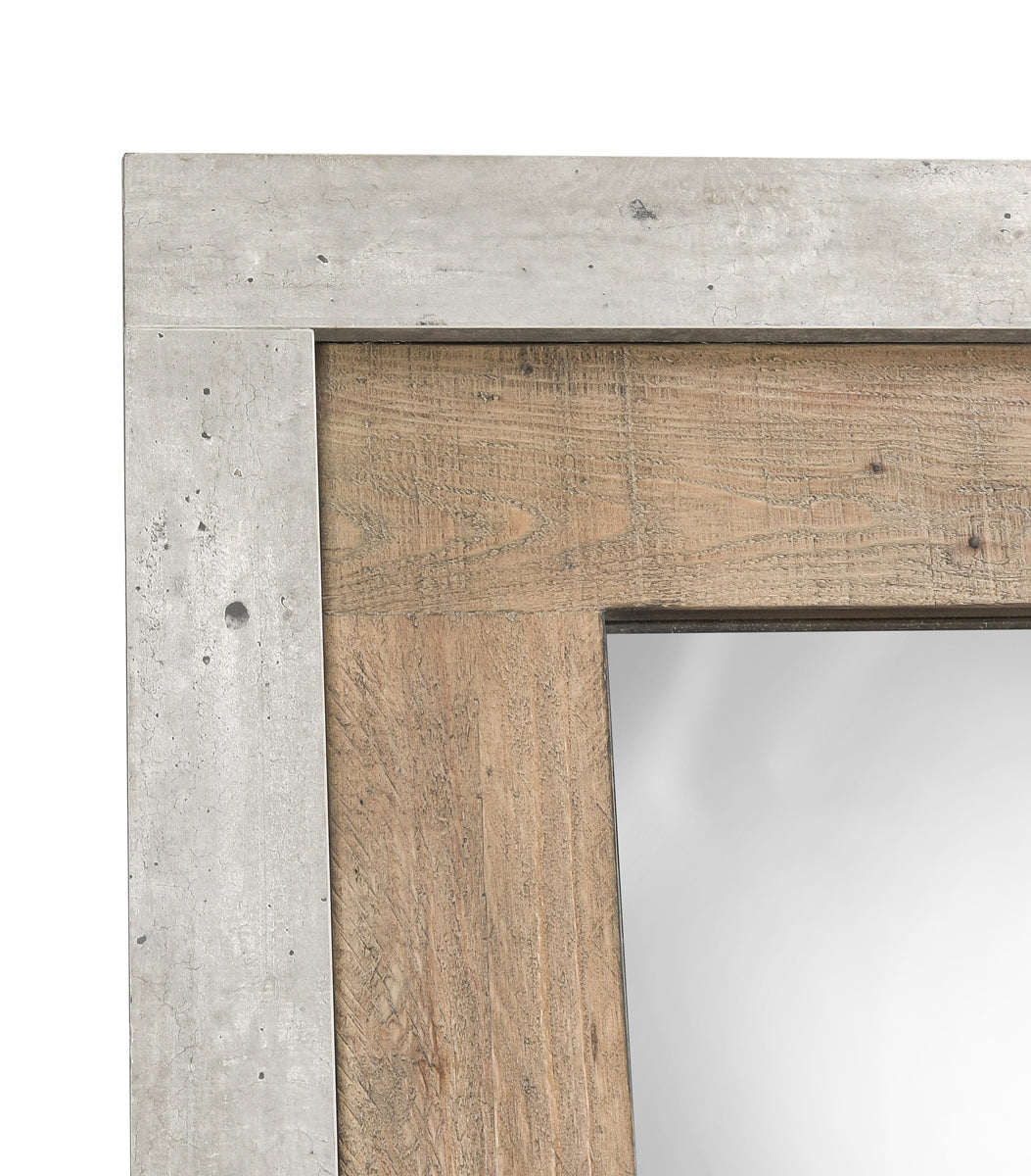 Charlotte 90" Floor Mirror - Weathered Cement