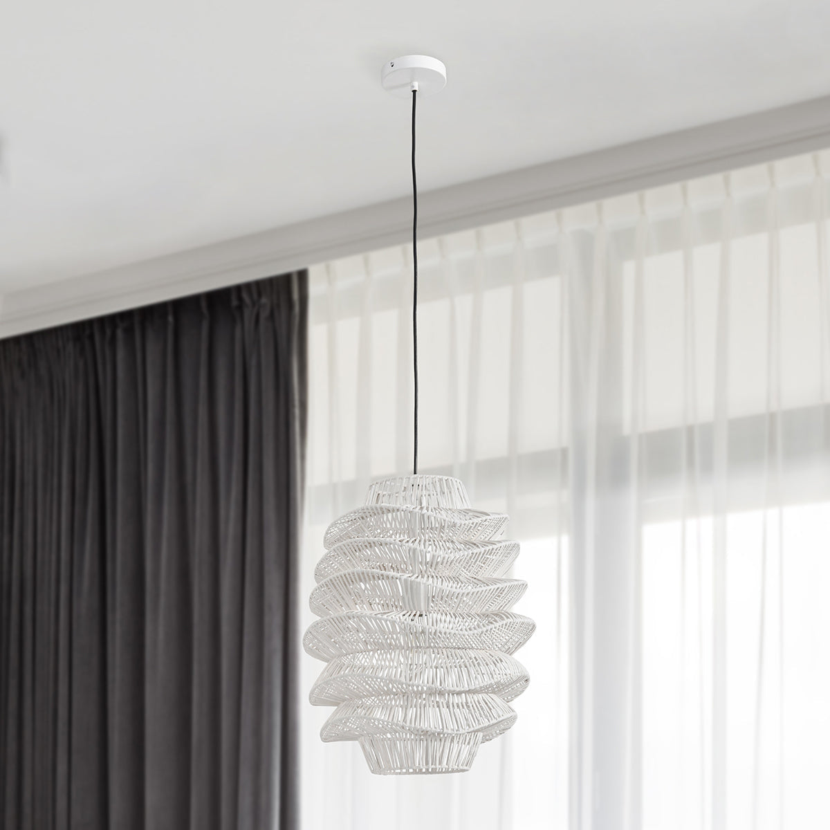 Shelly Pendant White by Classic Home