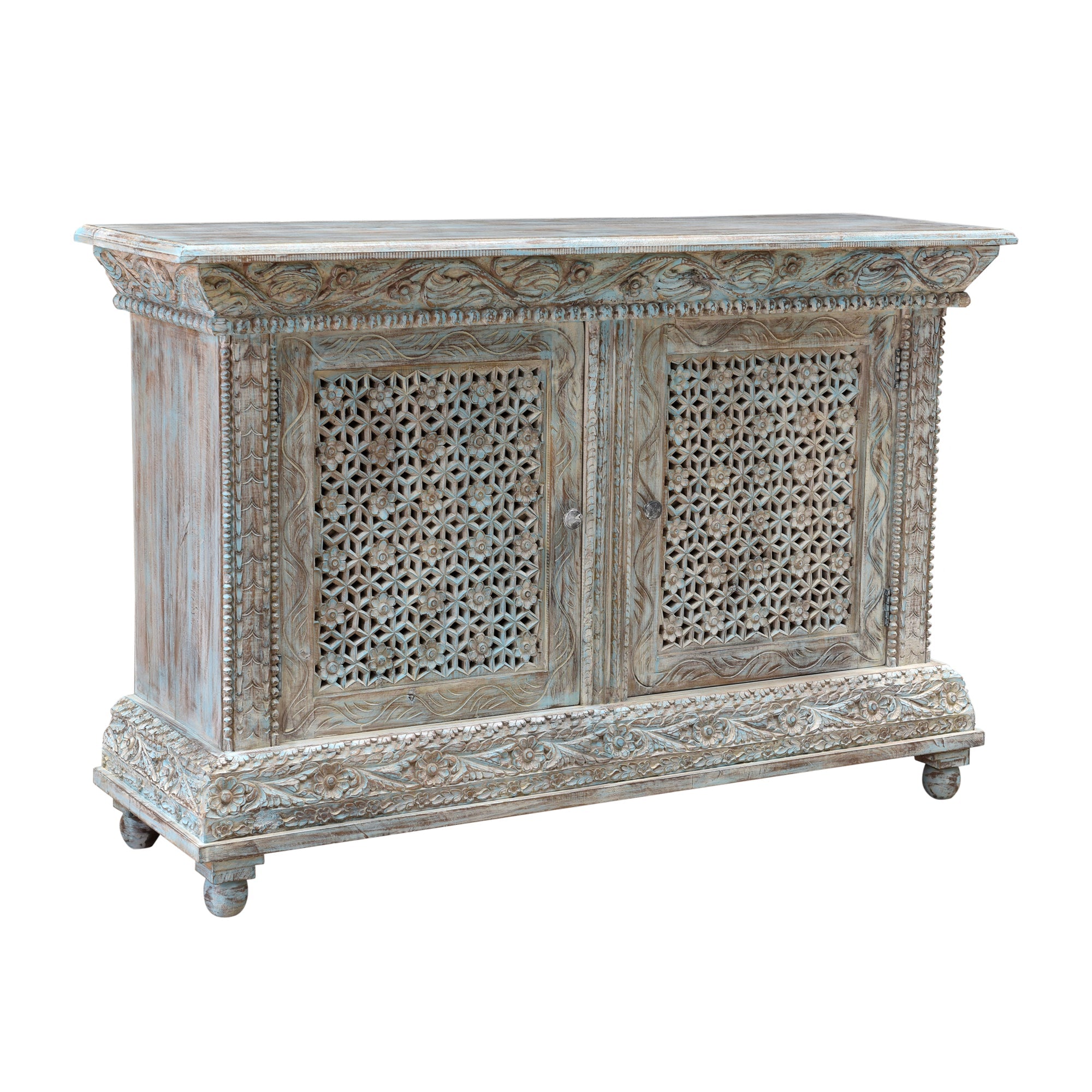 Beth 2 Door Cabinet - Seaside Blue