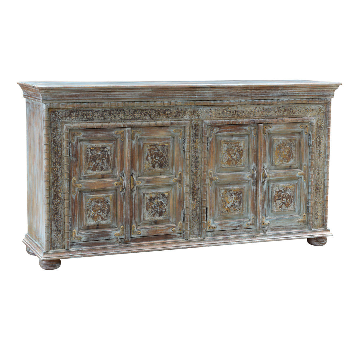Safari 70" 4 Door Sideboard - Teal