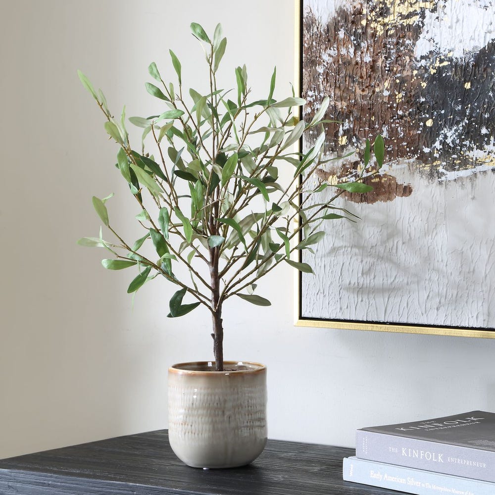 Uttermost Solea Olive Accent & Textured Vase
