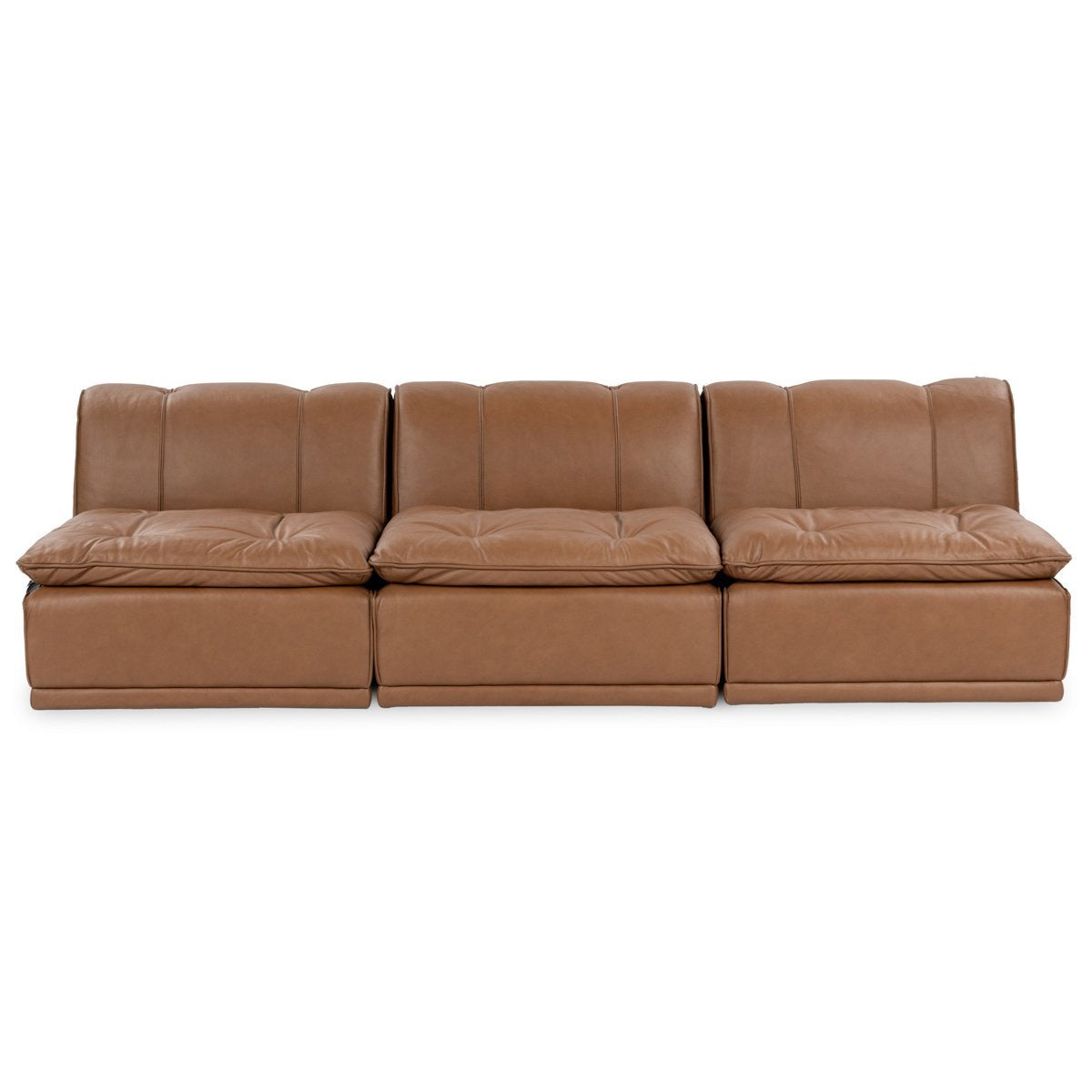 Haven Leather Modular Sofa - Toffee Brown