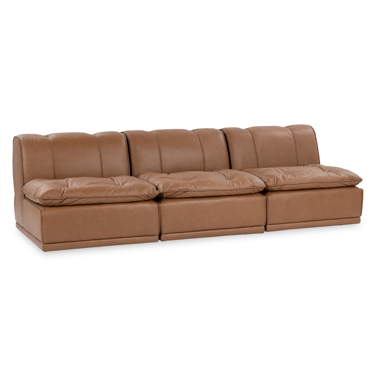 Haven Leather Modular Sofa - Toffee Brown
