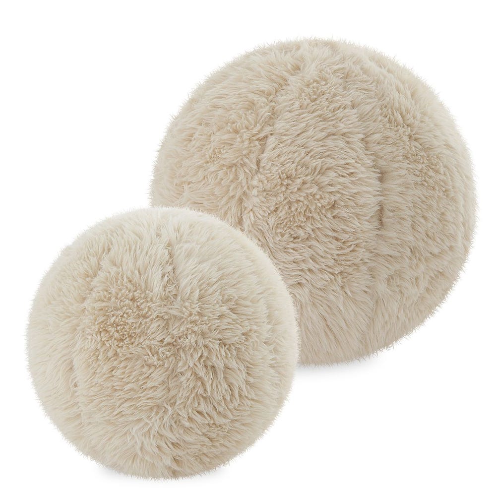 Uttermost Abide Ball Sheepskin Pillows - Set of 2