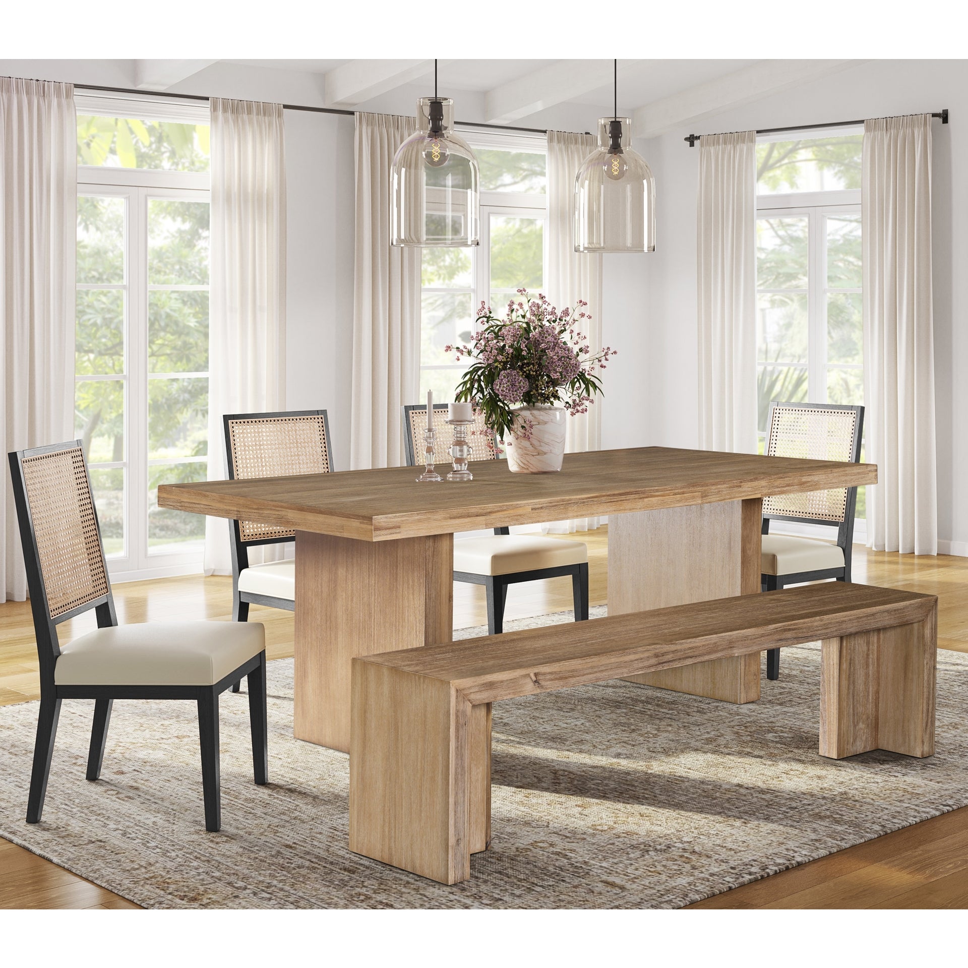 Zerano 84" Dining Table - Brushed Smoke