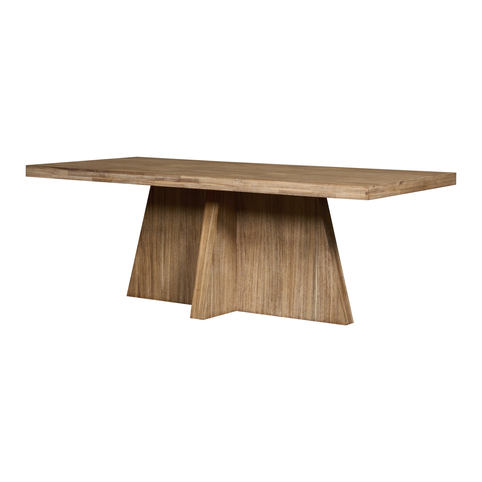 Zerano 84" Cross Legs Dining Table - Brushed Smoke