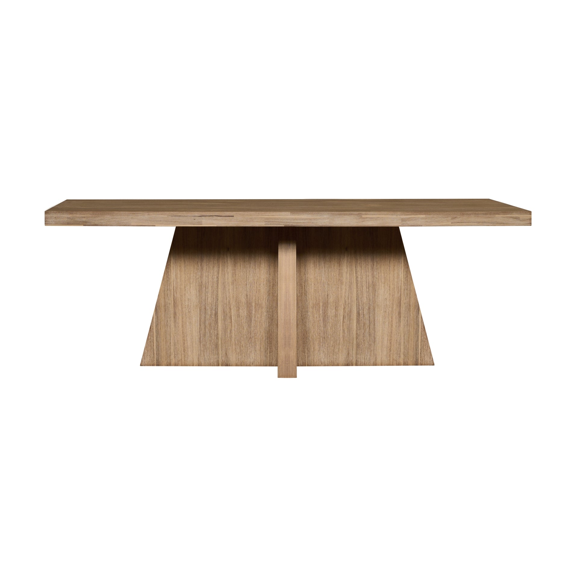 Zerano 84" Cross Legs Dining Table - Brushed Smoke
