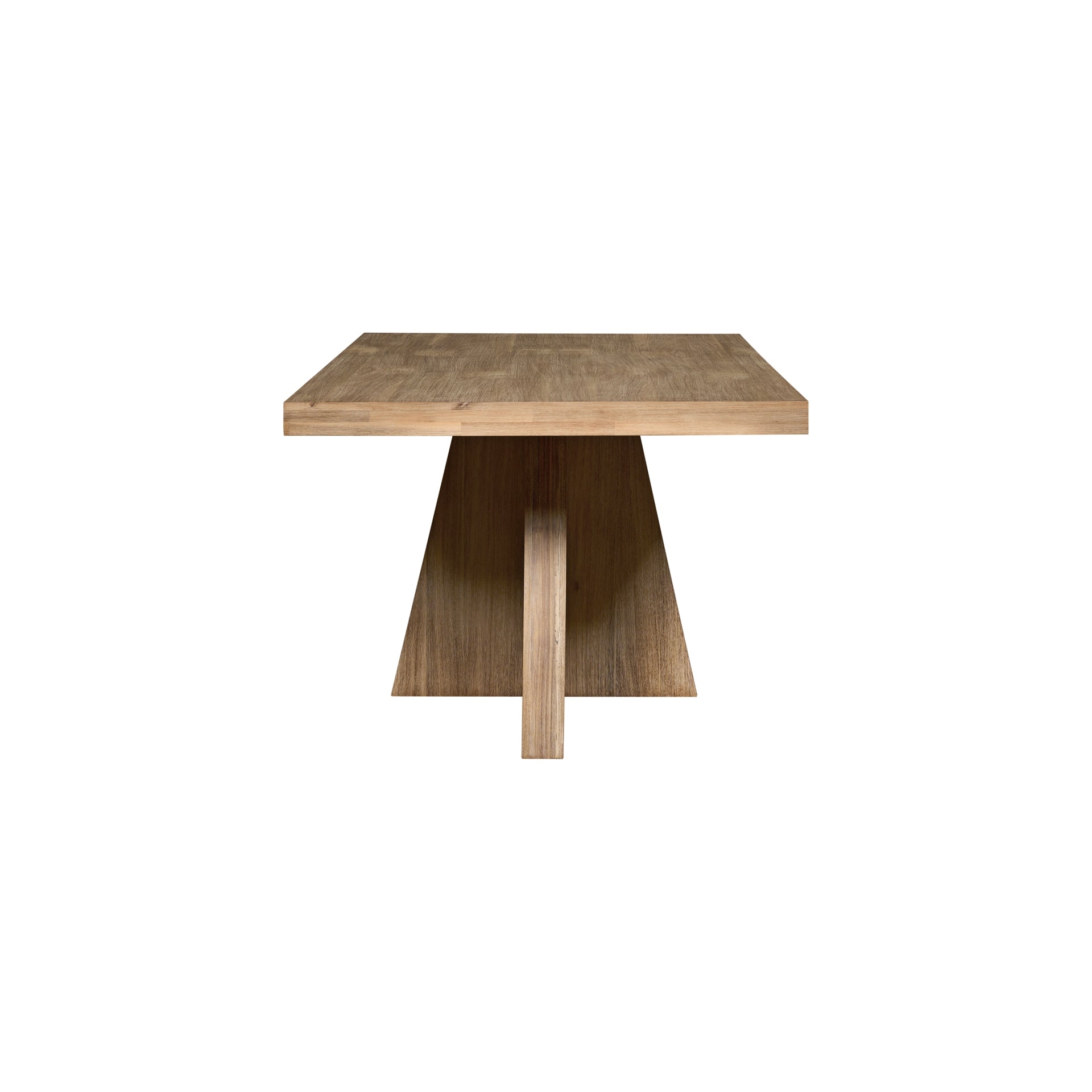 Zerano 84" Cross Legs Dining Table - Brushed Smoke