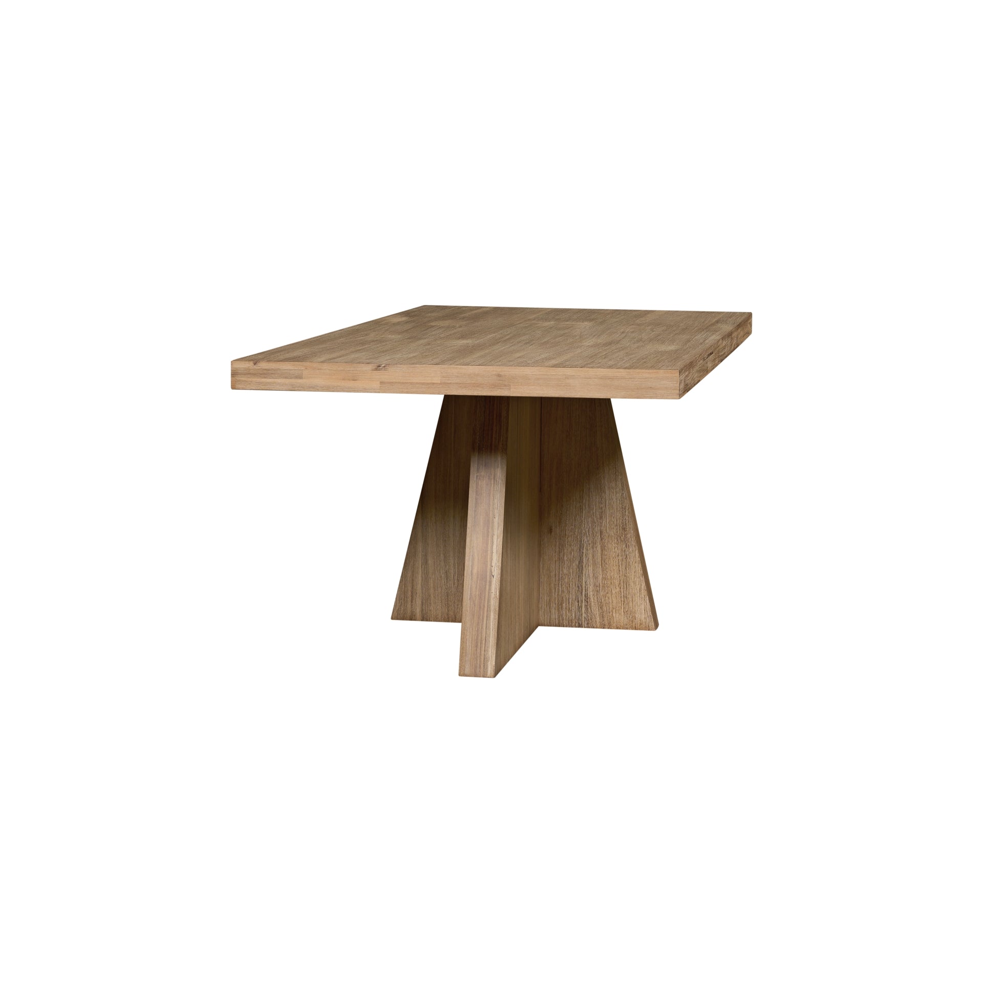 Zerano 84" Cross Legs Dining Table - Brushed Smoke