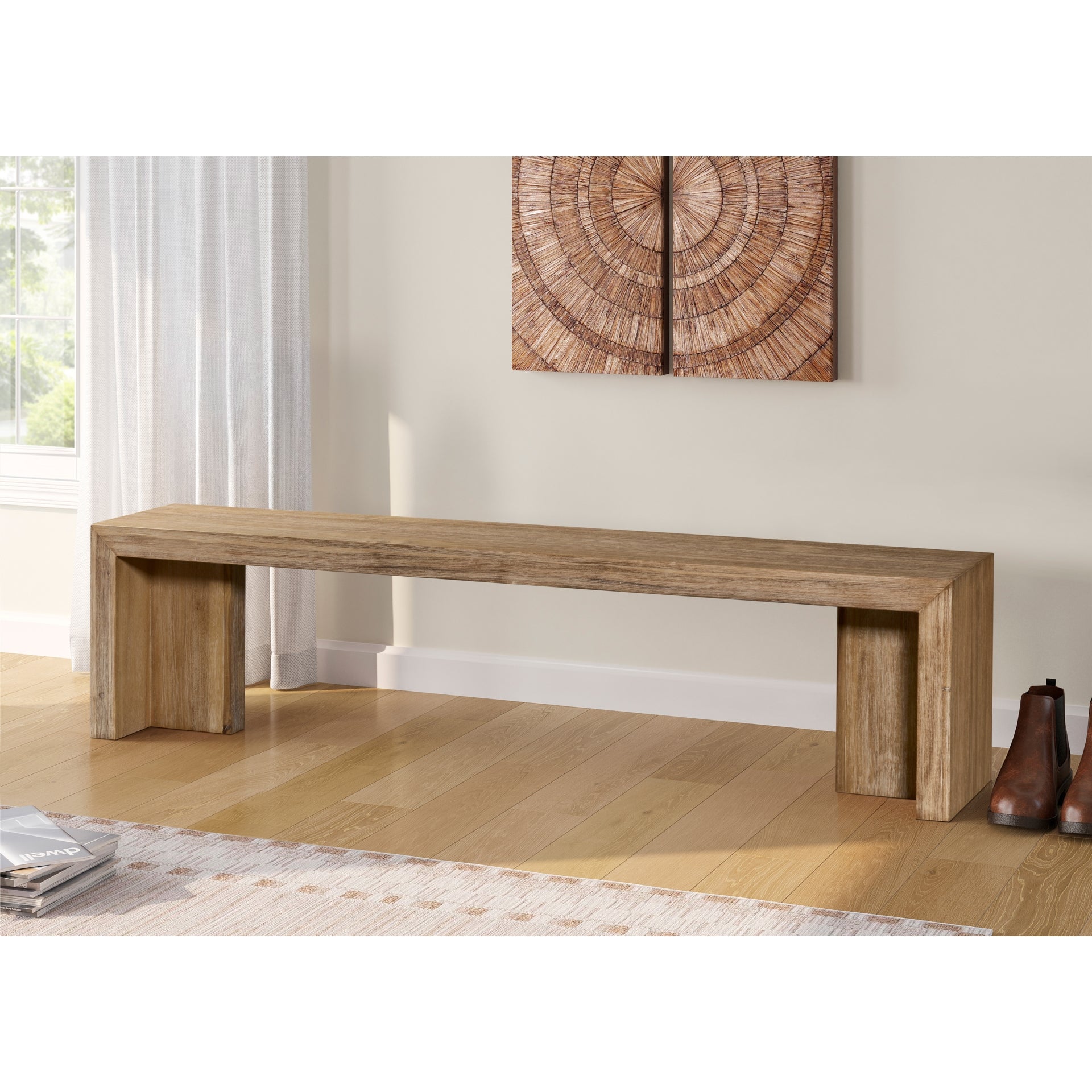 Zerano 74" Dining Bench - Brushed Smoke