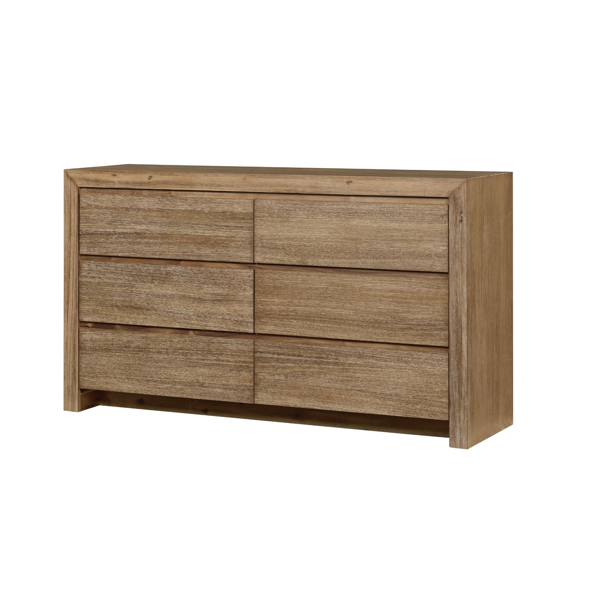 Zerano 6 Drawers Dresser - Brushed Smoke