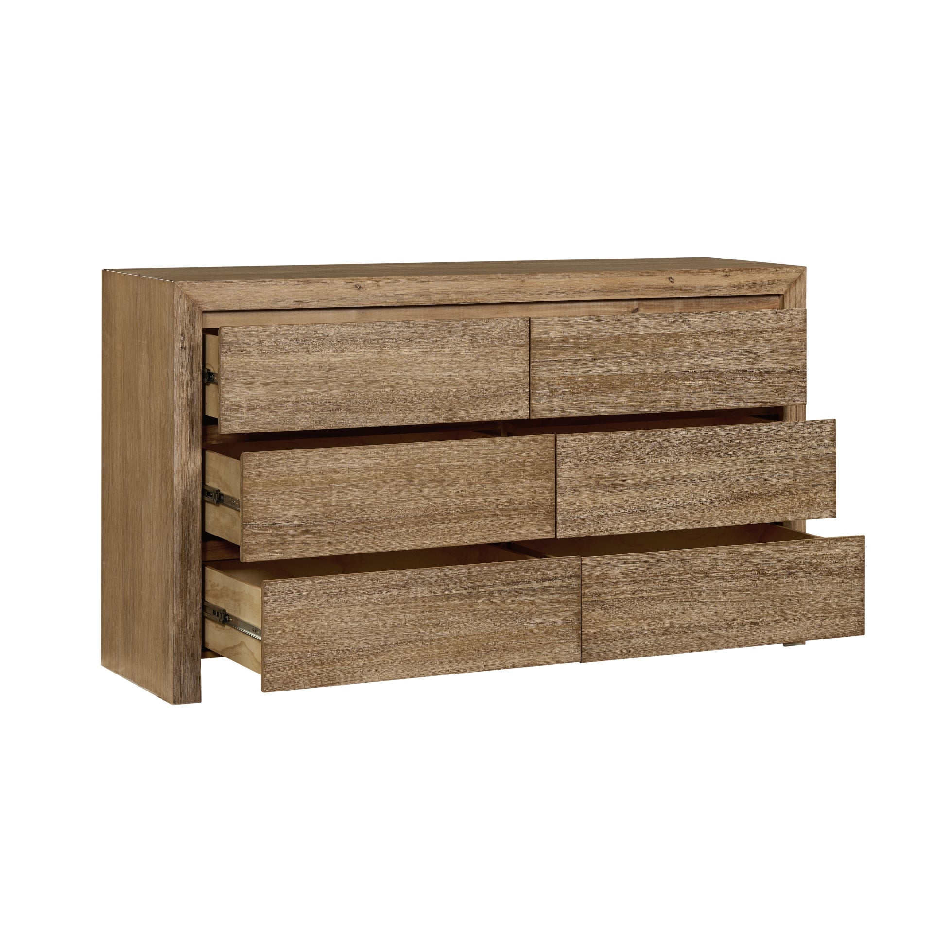 Zerano 6 Drawers Dresser - Brushed Smoke
