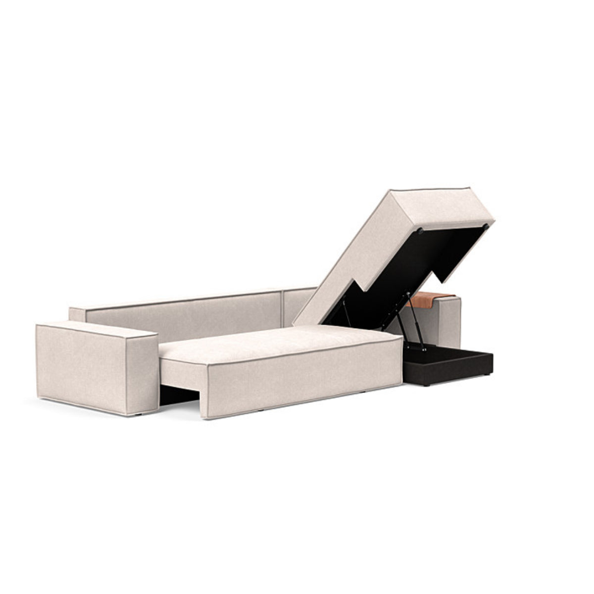 Newilla Wide Arms Sofa with Lounger