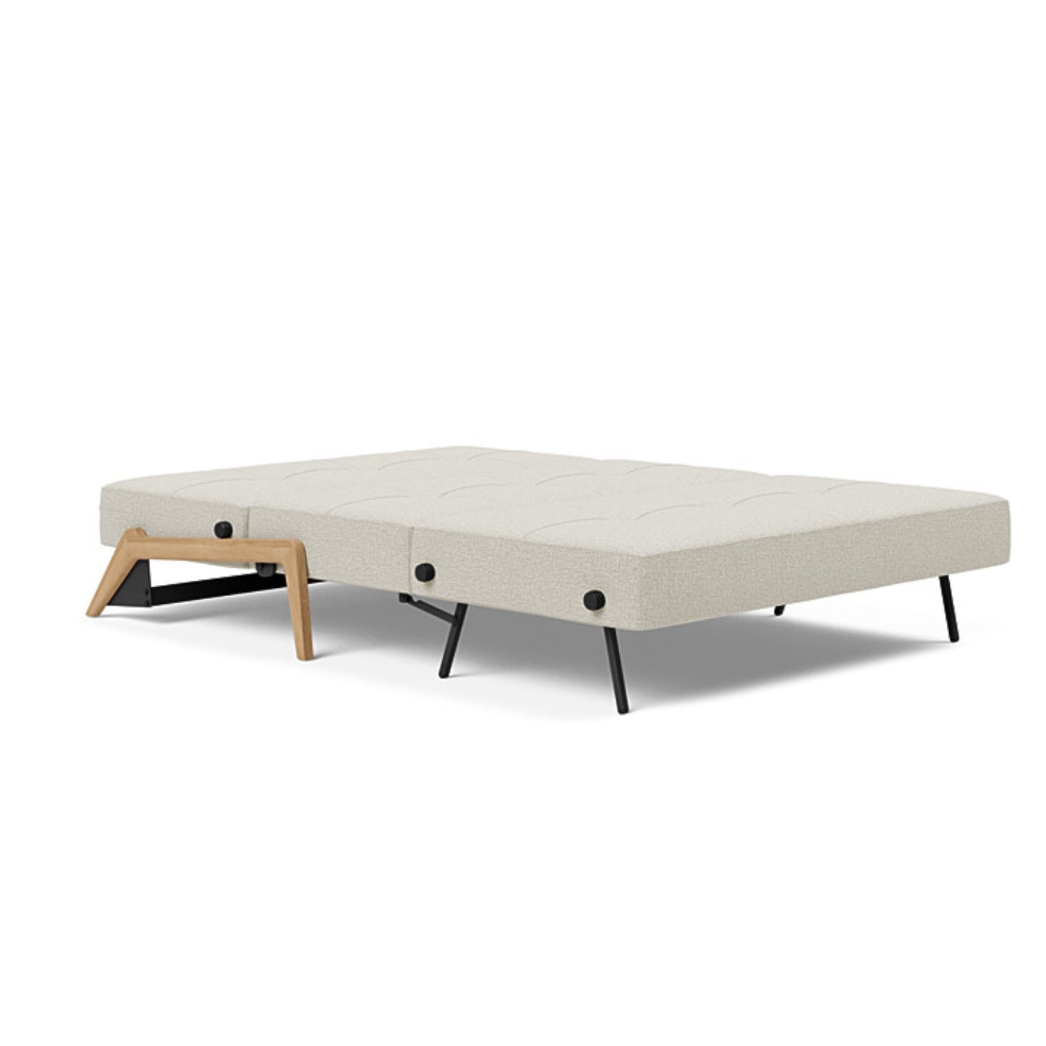Cubed 02 Sofa with Light Wood Legs