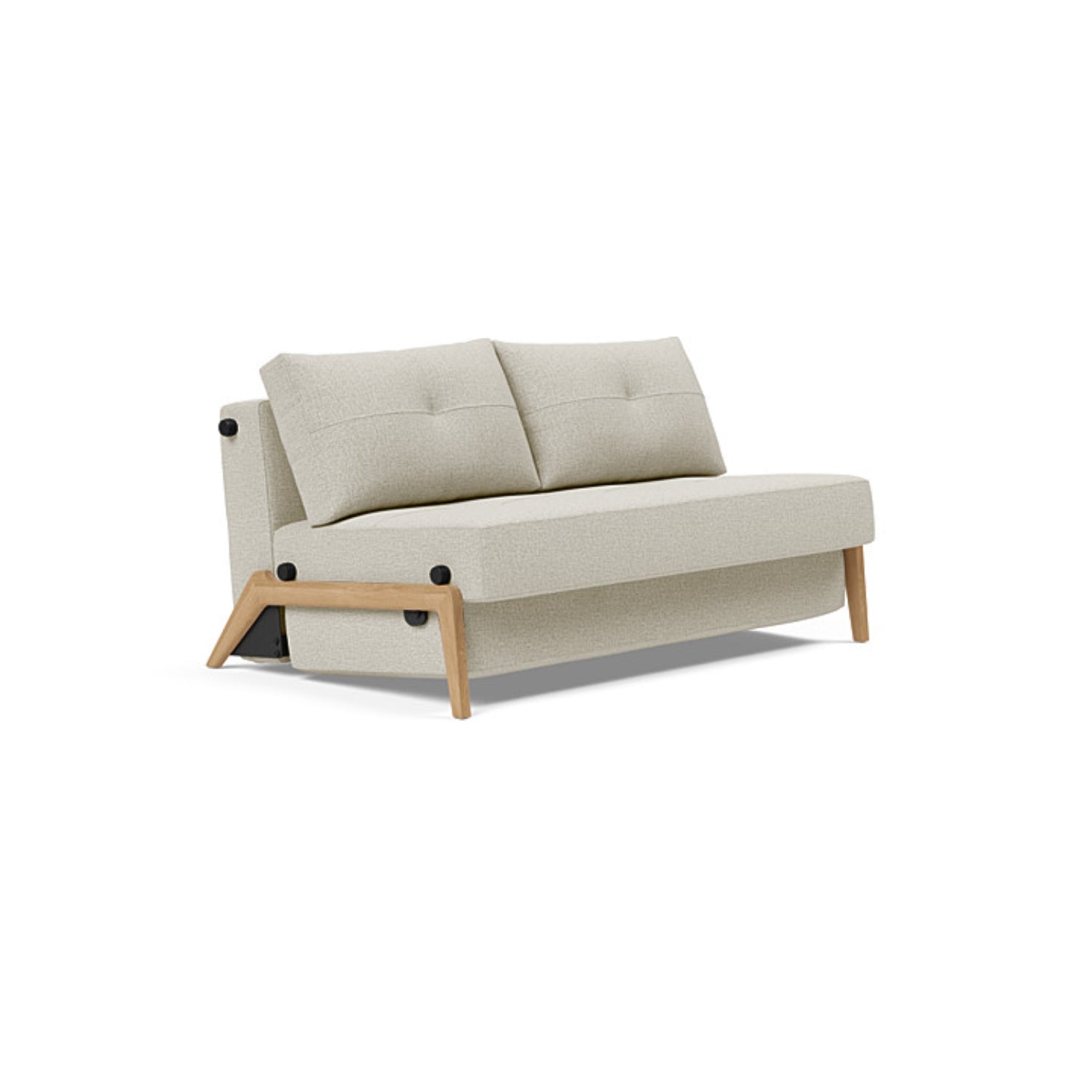 Cubed 02 Sofa with Light Wood Legs