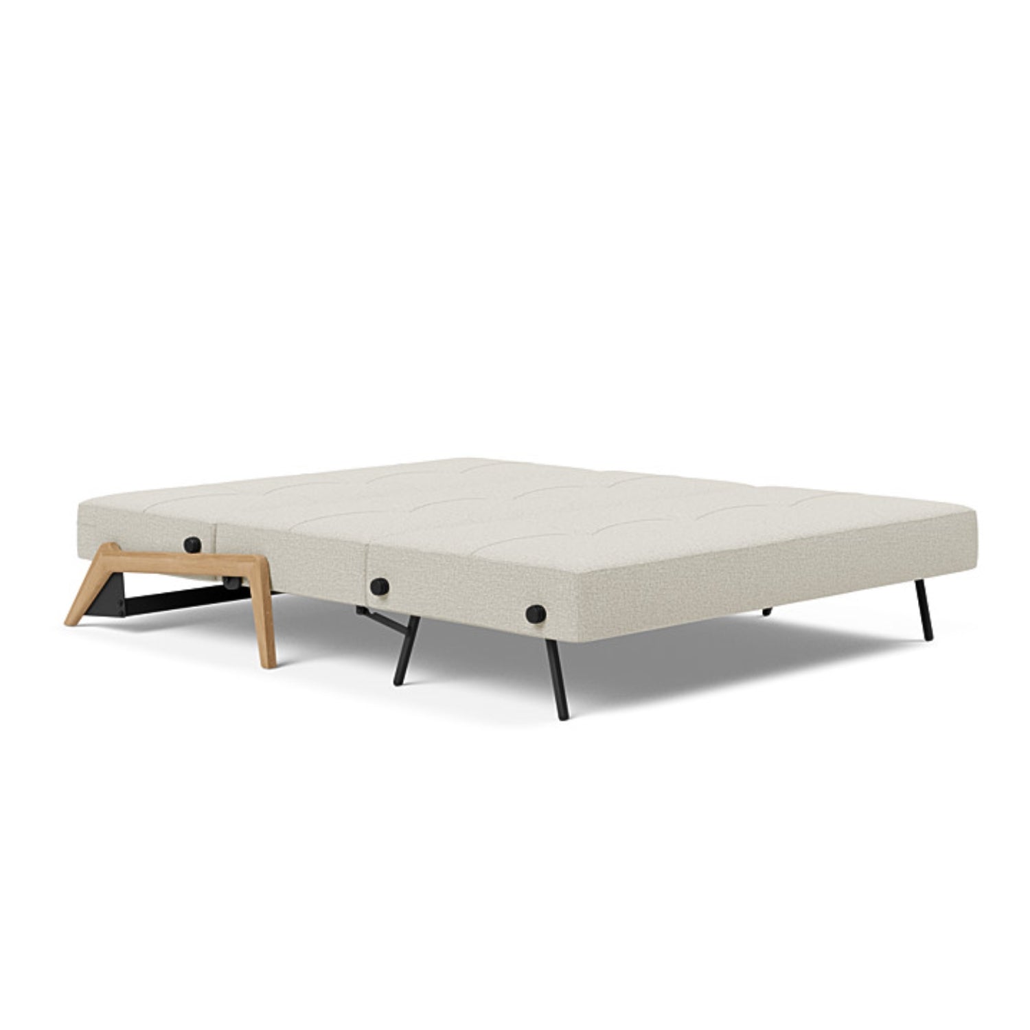Cubed 02 Sofa with Light Wood Legs
