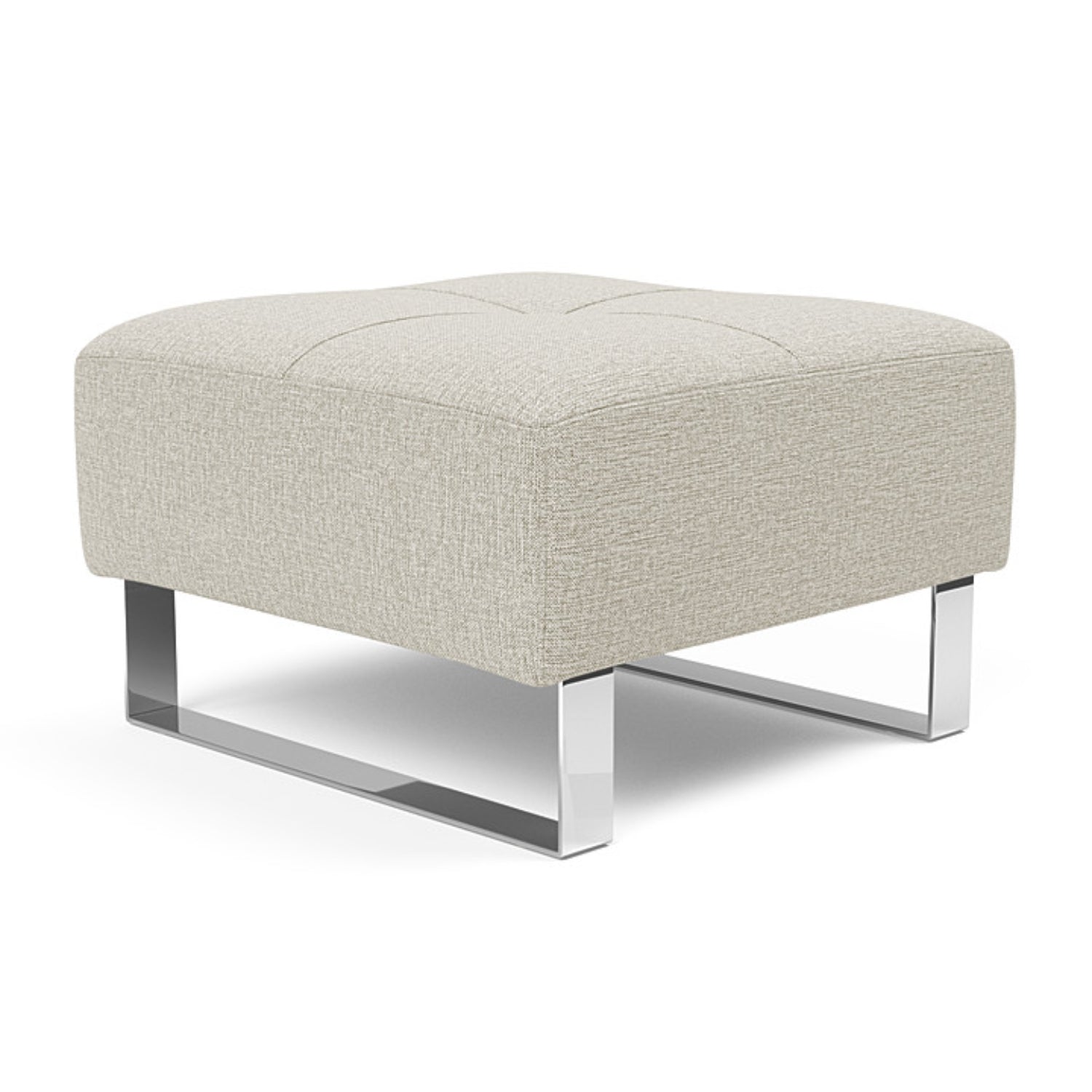 Deluxe Excess Ottoman with Chrome Legs