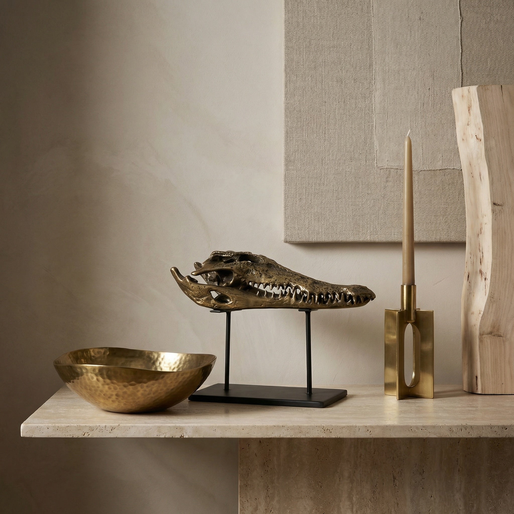 Alligator on Stand Sculpture