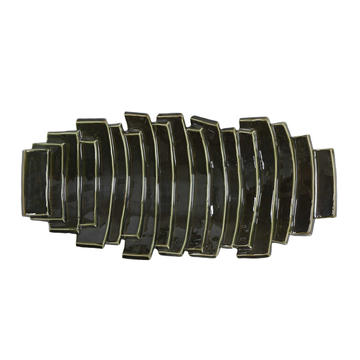 Uttermost Harbor Ridge Olive Green Bowl by Uttermost
