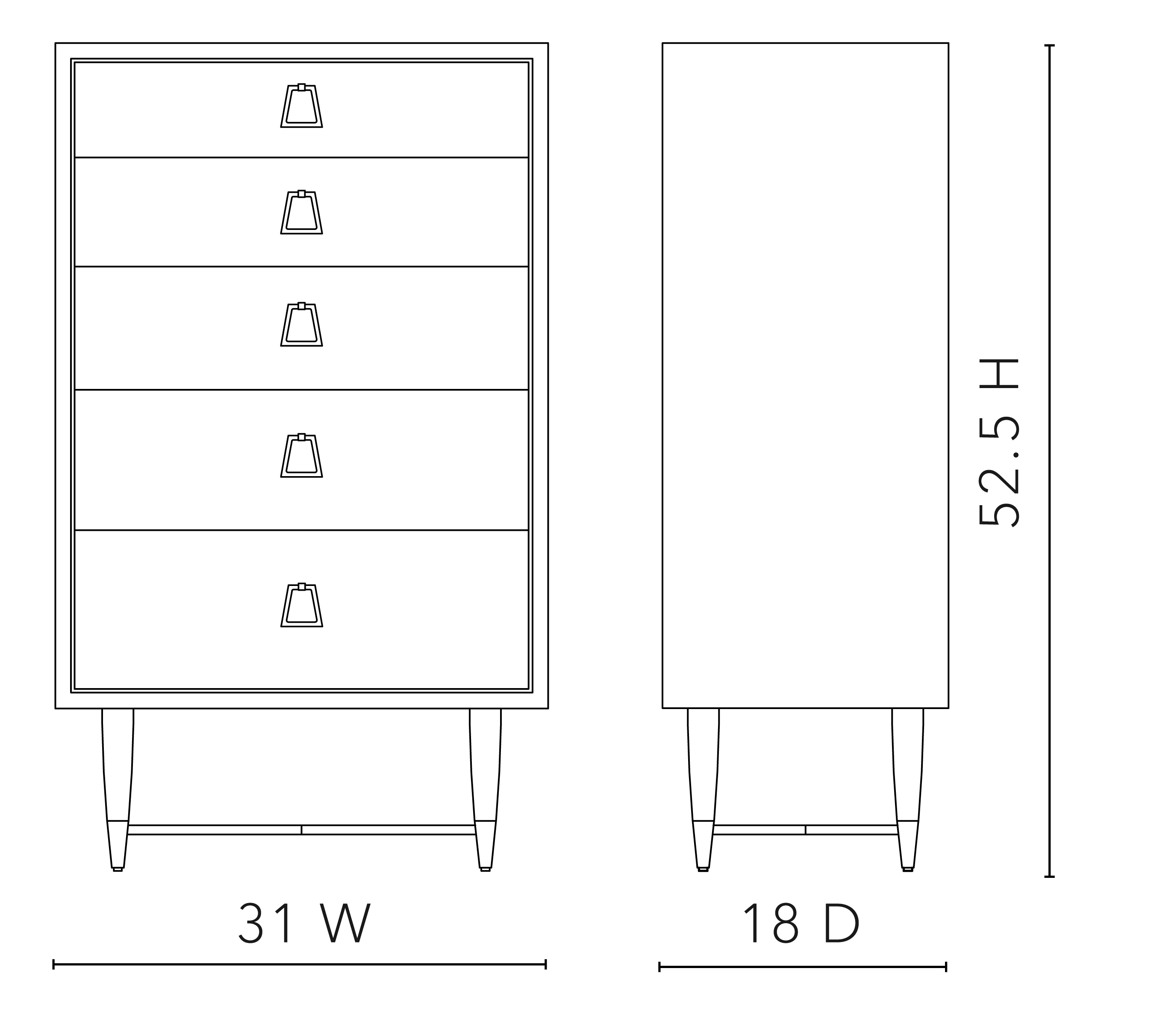 Adrian Tall 5-Drawer Storage Unit Villa & House    Four Hands, Mid Century Modern Furniture, Old Bones Furniture Company, Old Bones Co, Modern Mid Century, Designer Furniture, Furniture Sale, Warehouse Furniture Sale, Adrian Tall 5-Drawer Sale, https://www.oldbonesco.com/