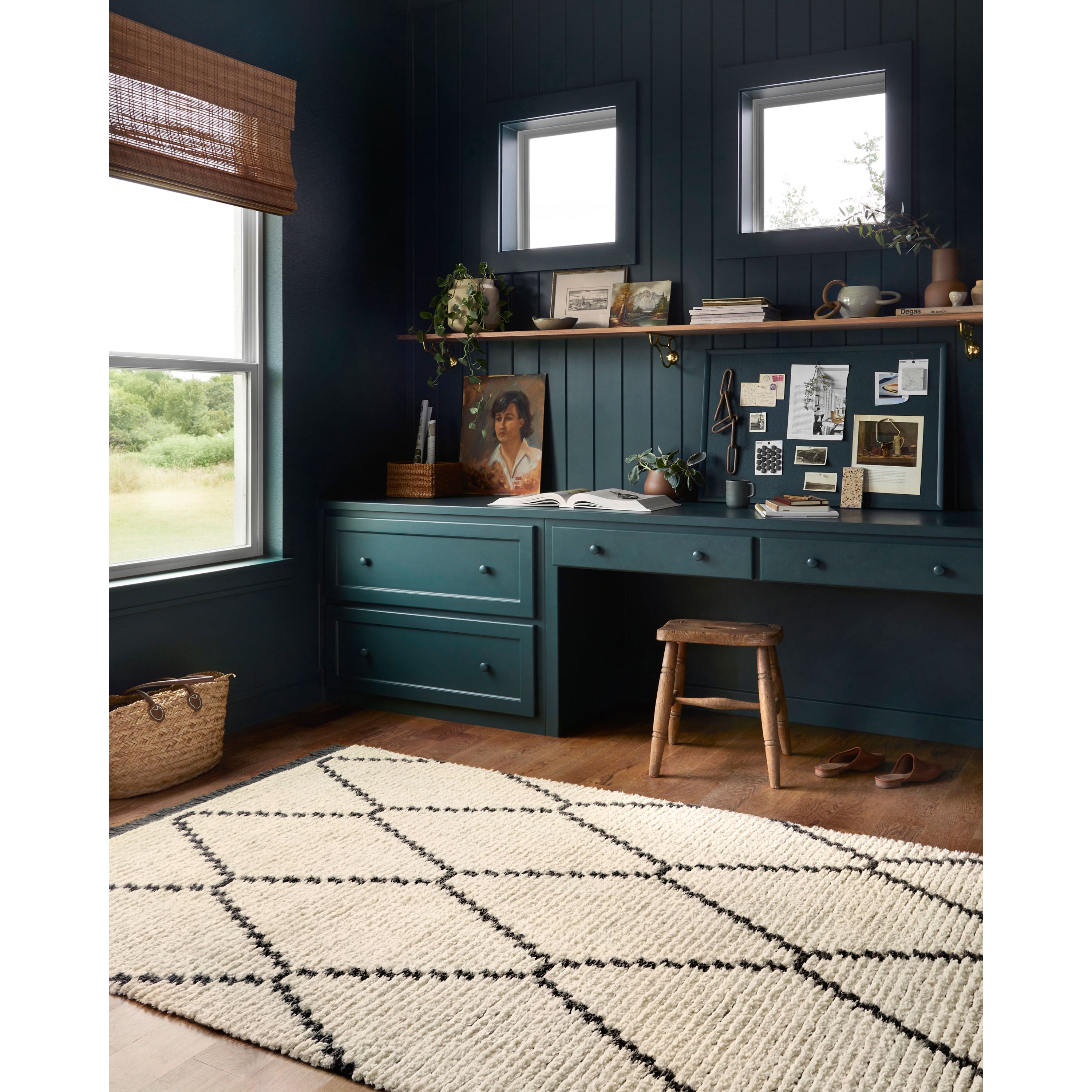 Chris Loves Julia x Loloi Alice ALI-04 Cream/Charcoal Rug