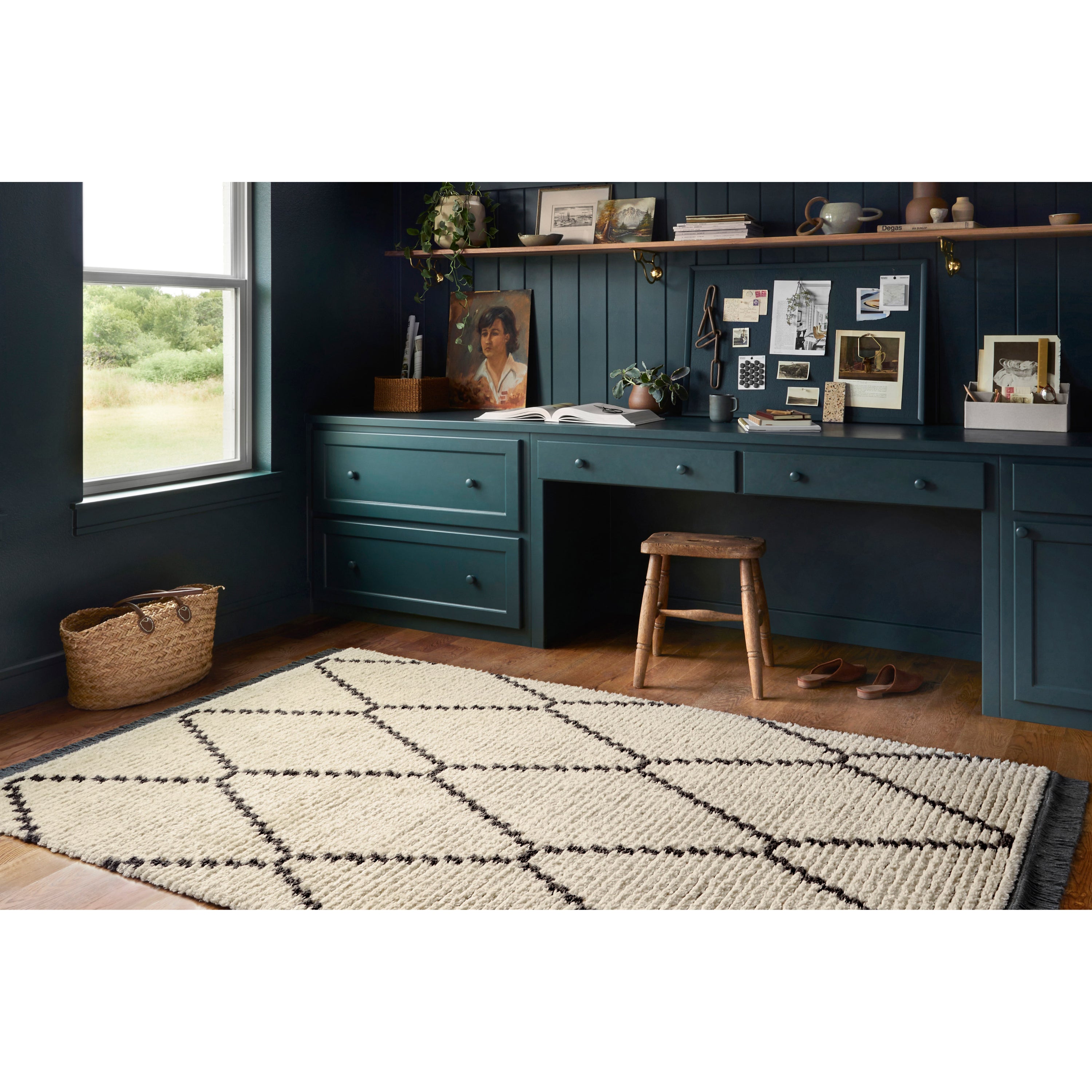 Chris Loves Julia x Loloi Alice ALI-04 Cream/Charcoal Rug