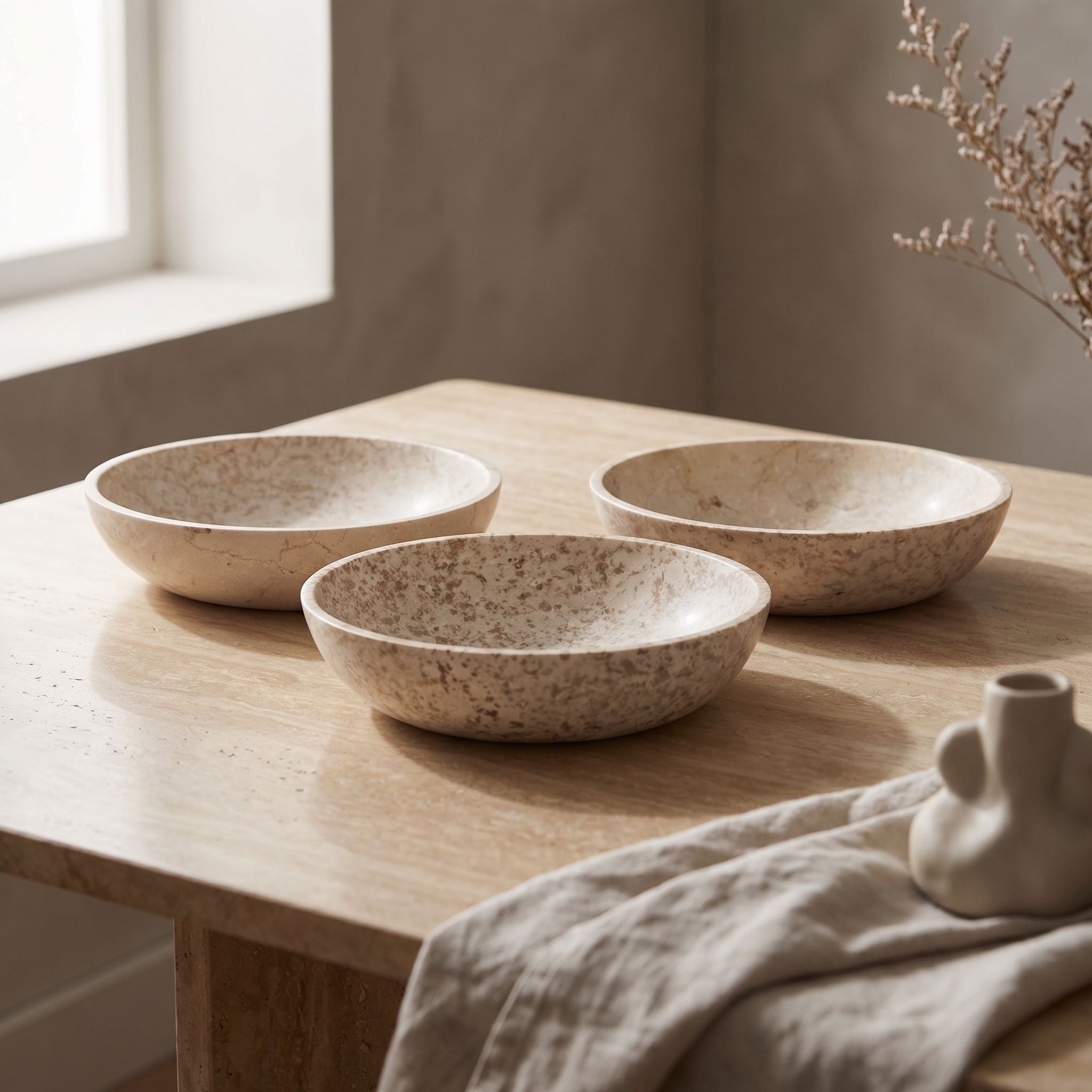 Marble Bowls - Set of 3
