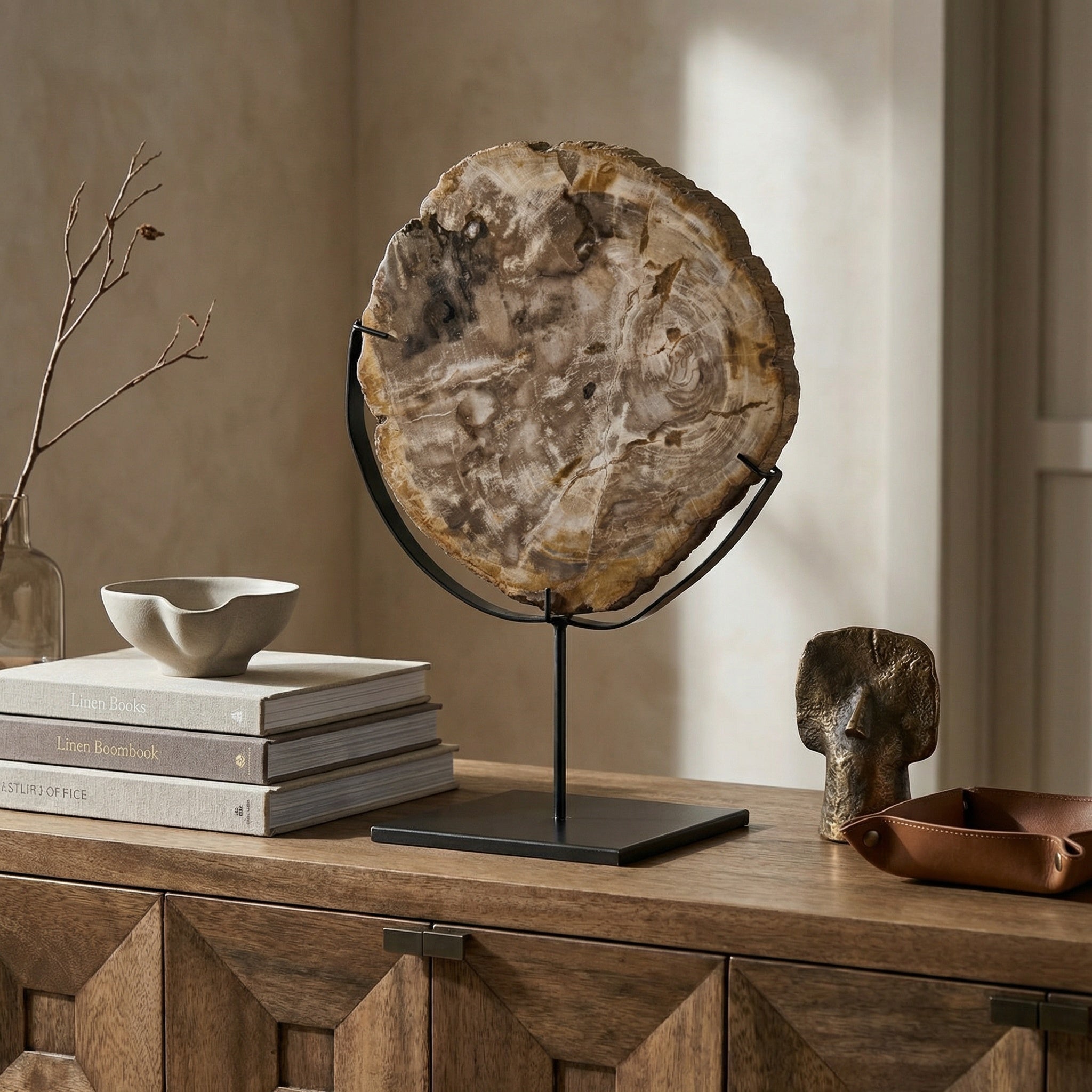 Wood Fossil with Stand