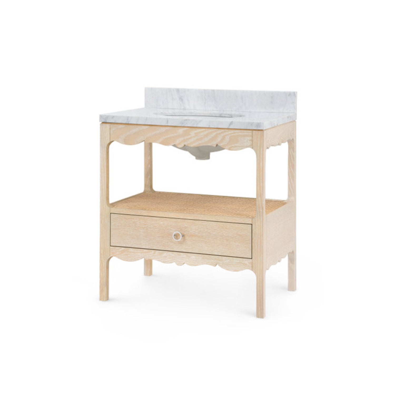 Arianna 1-Drawer Cabinet with 30" Marble Vanity Top