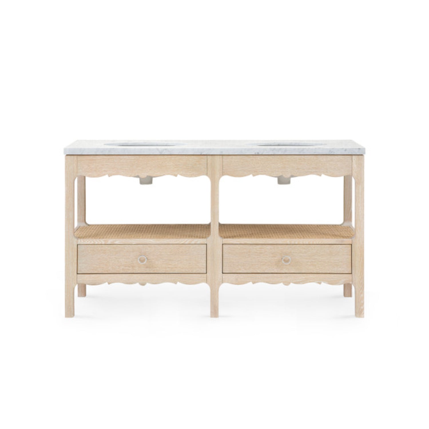 Arianna 2-Drawer Cabinet with 60" Marble Vanity Top
