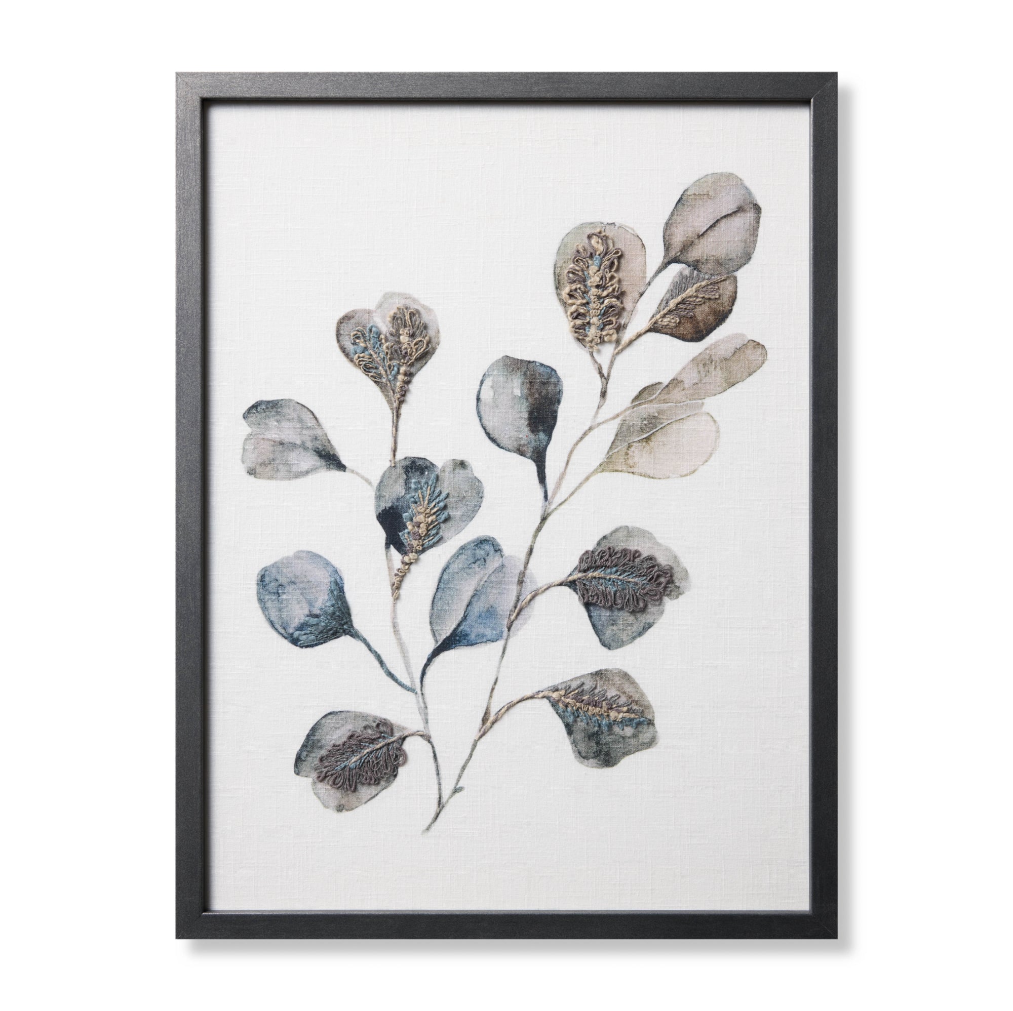Loloi Dancing Flora Dark Grey 1'-7" x 2'-1" Wall Art