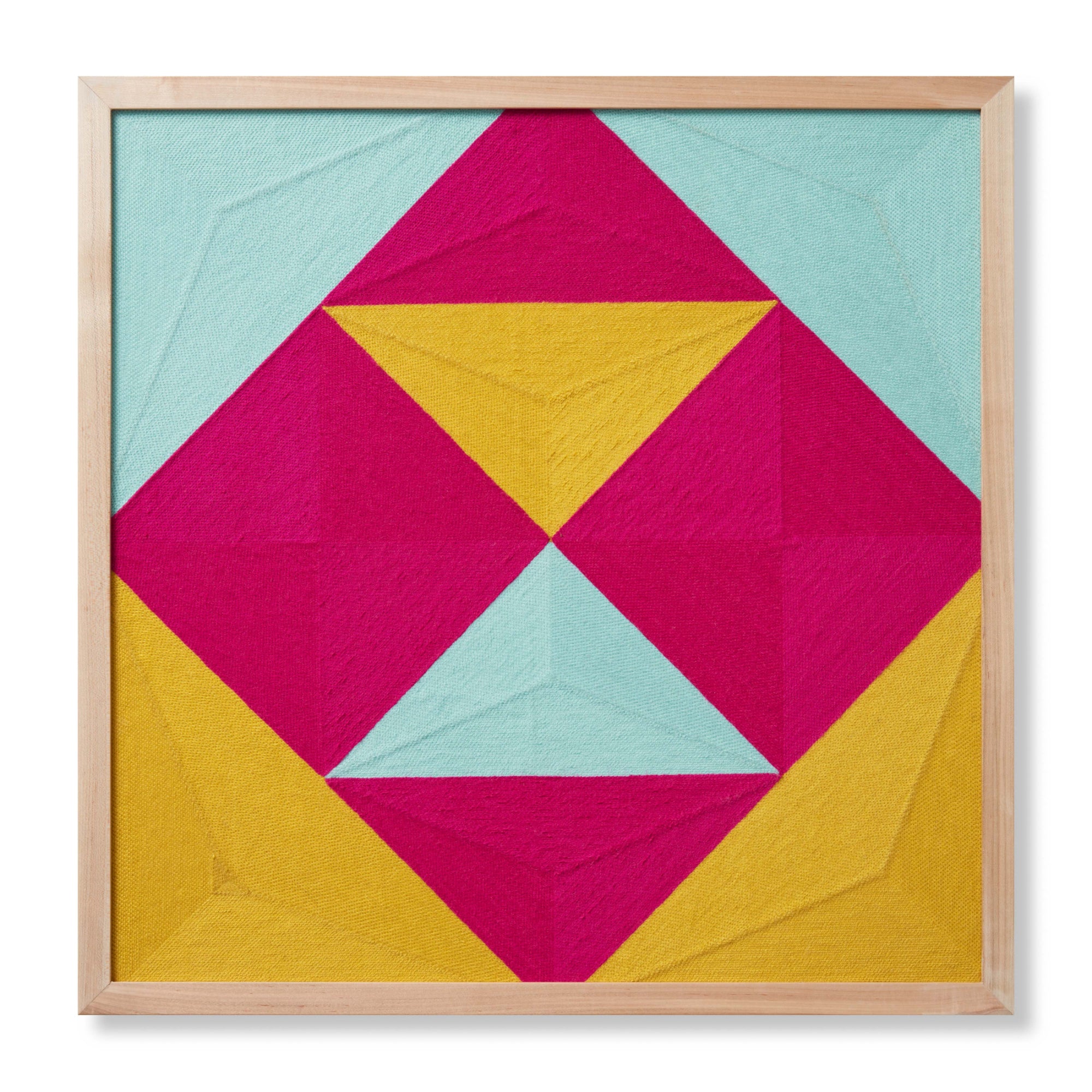 Loloi Fair and Square Pink/Gold 2' x 2' Wall Art