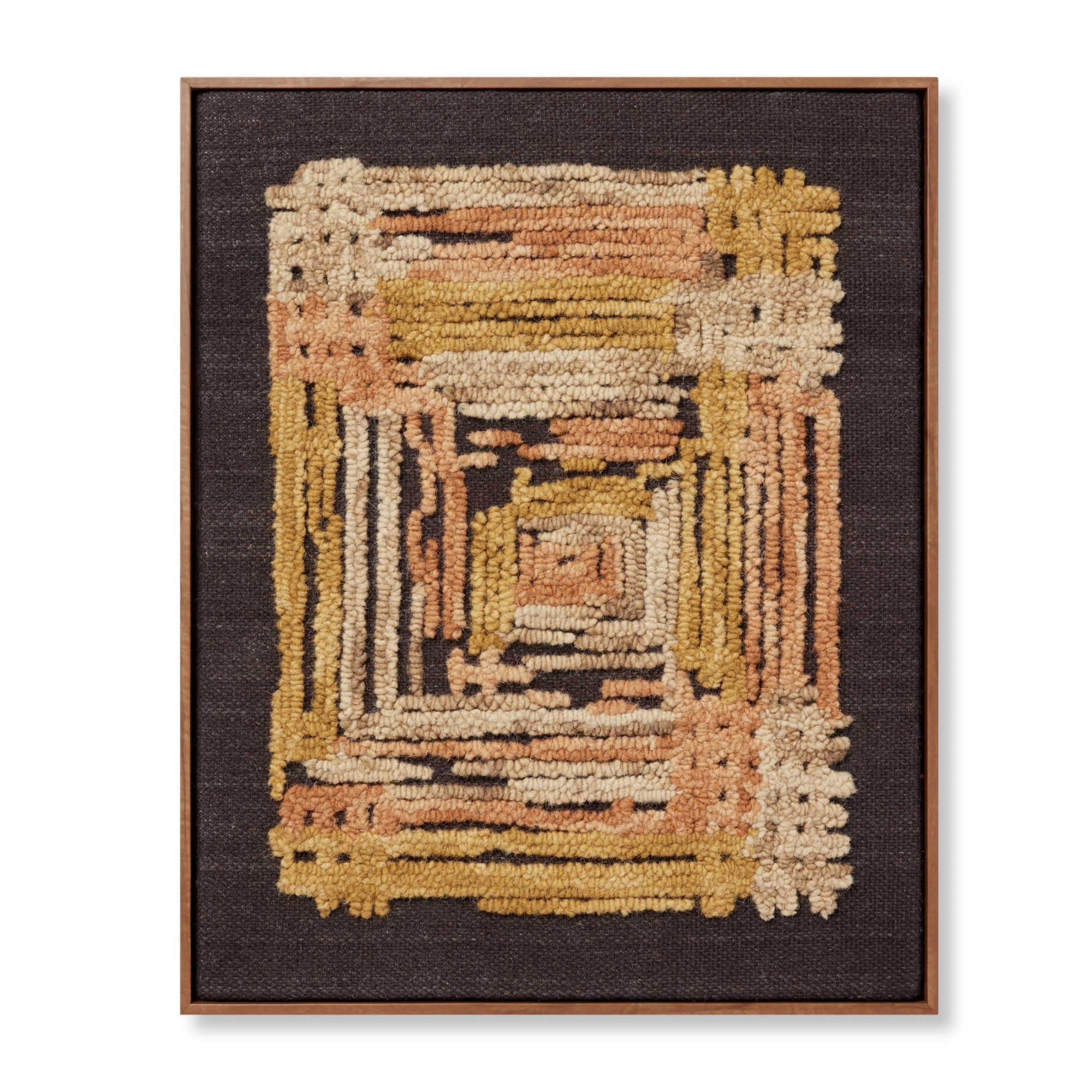 Loloi Intersecting Gold/Orange 2' x 2'-6" Wall Art