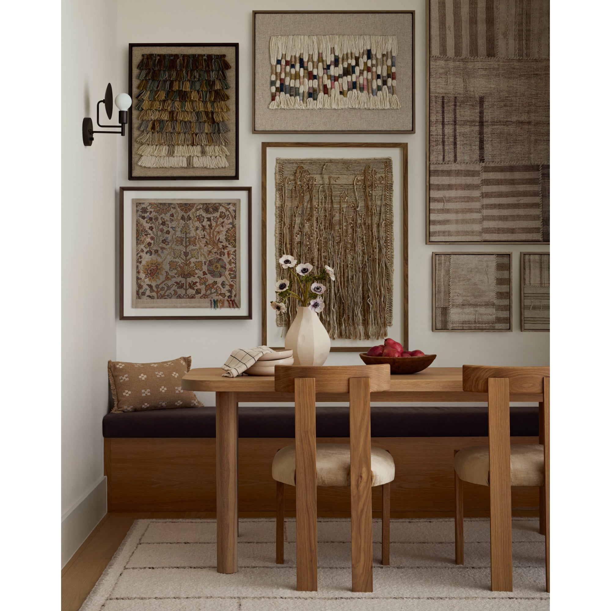 Loloi Patchwork A Beige/Brown 1'-5" x 1'-5" Wall Art