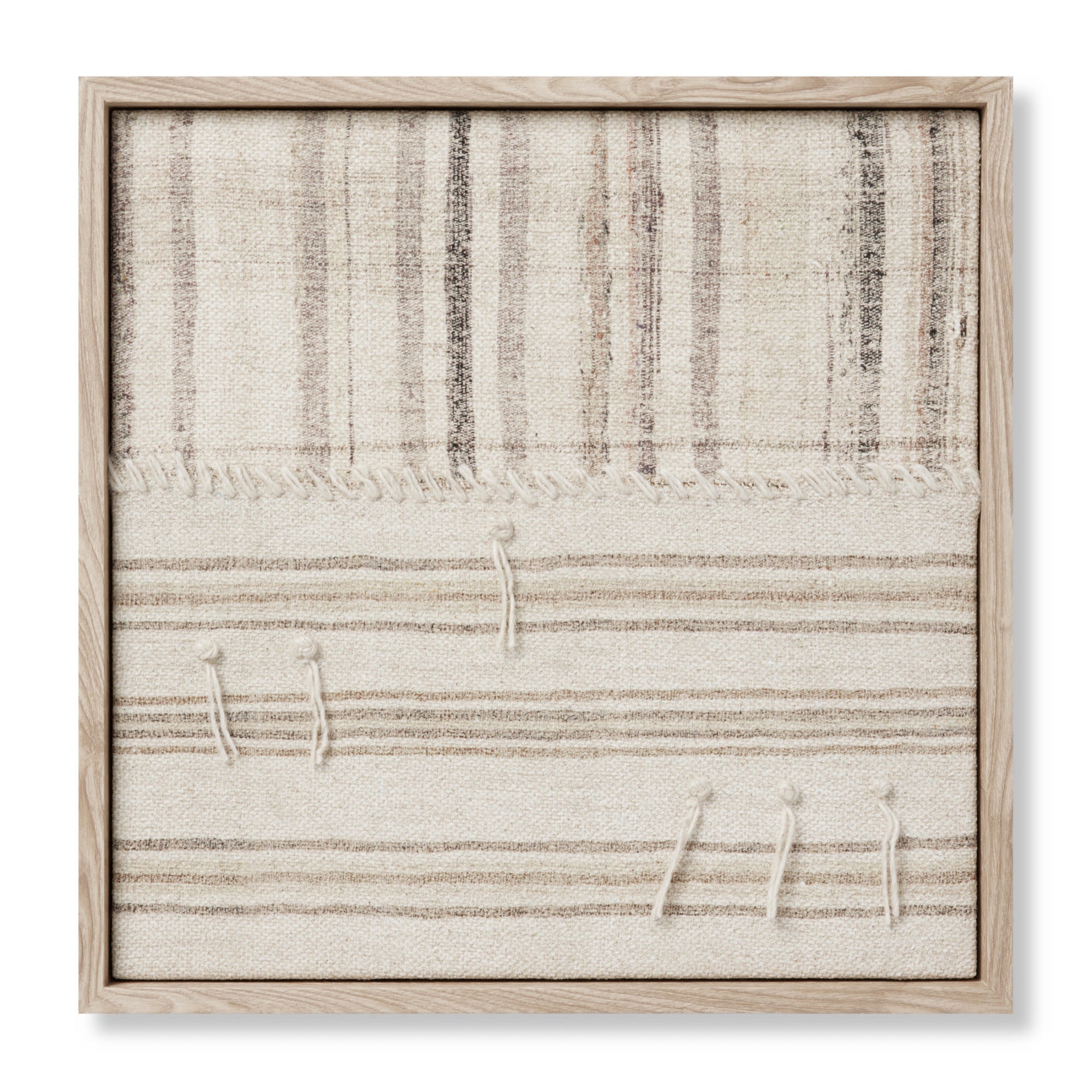 Loloi Patchwork C Beige/Brown 1'-5" x 1'-5" Wall Art