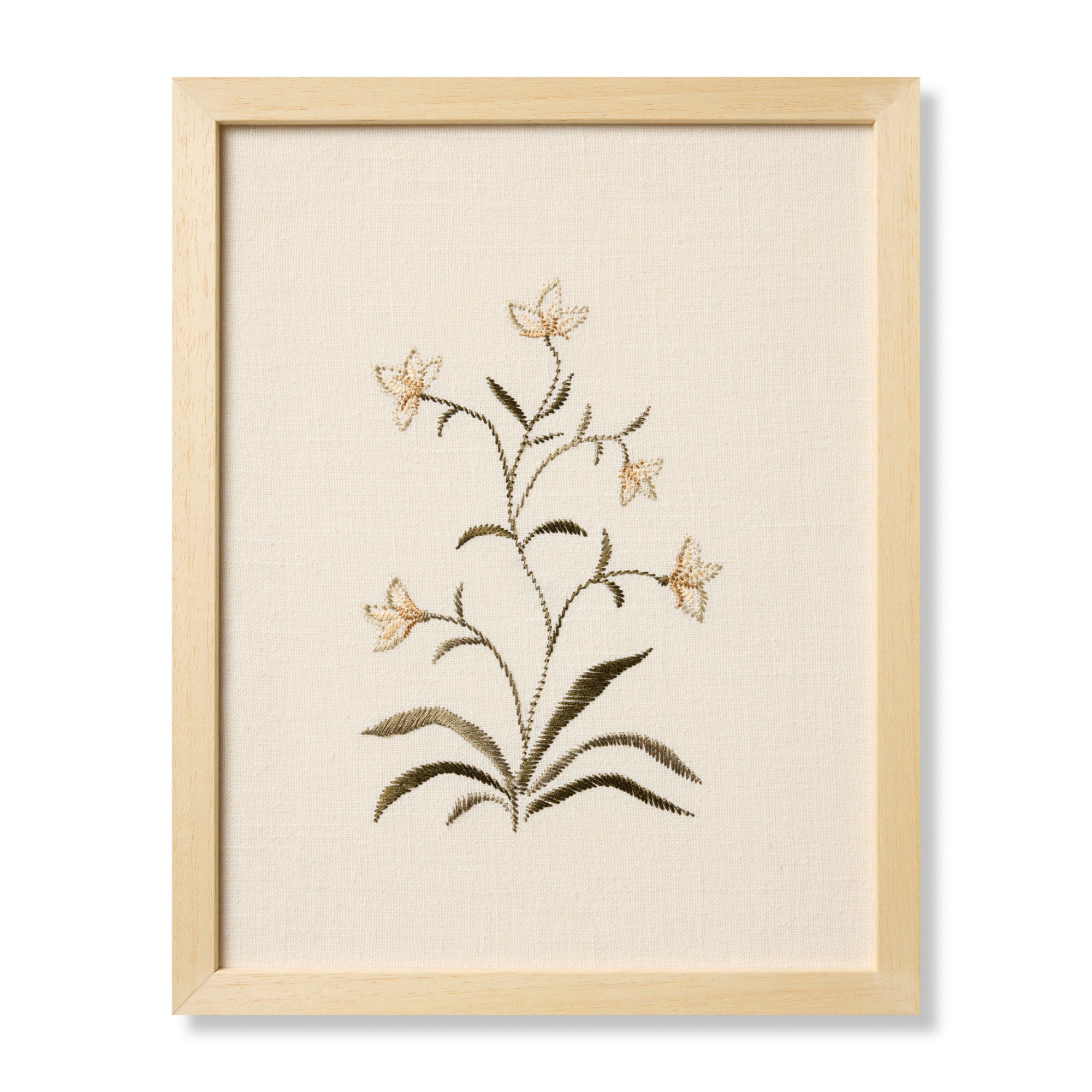 Loloi Pixie Flowers Beige Beige/Green 1' x 1'-3" Wall Art