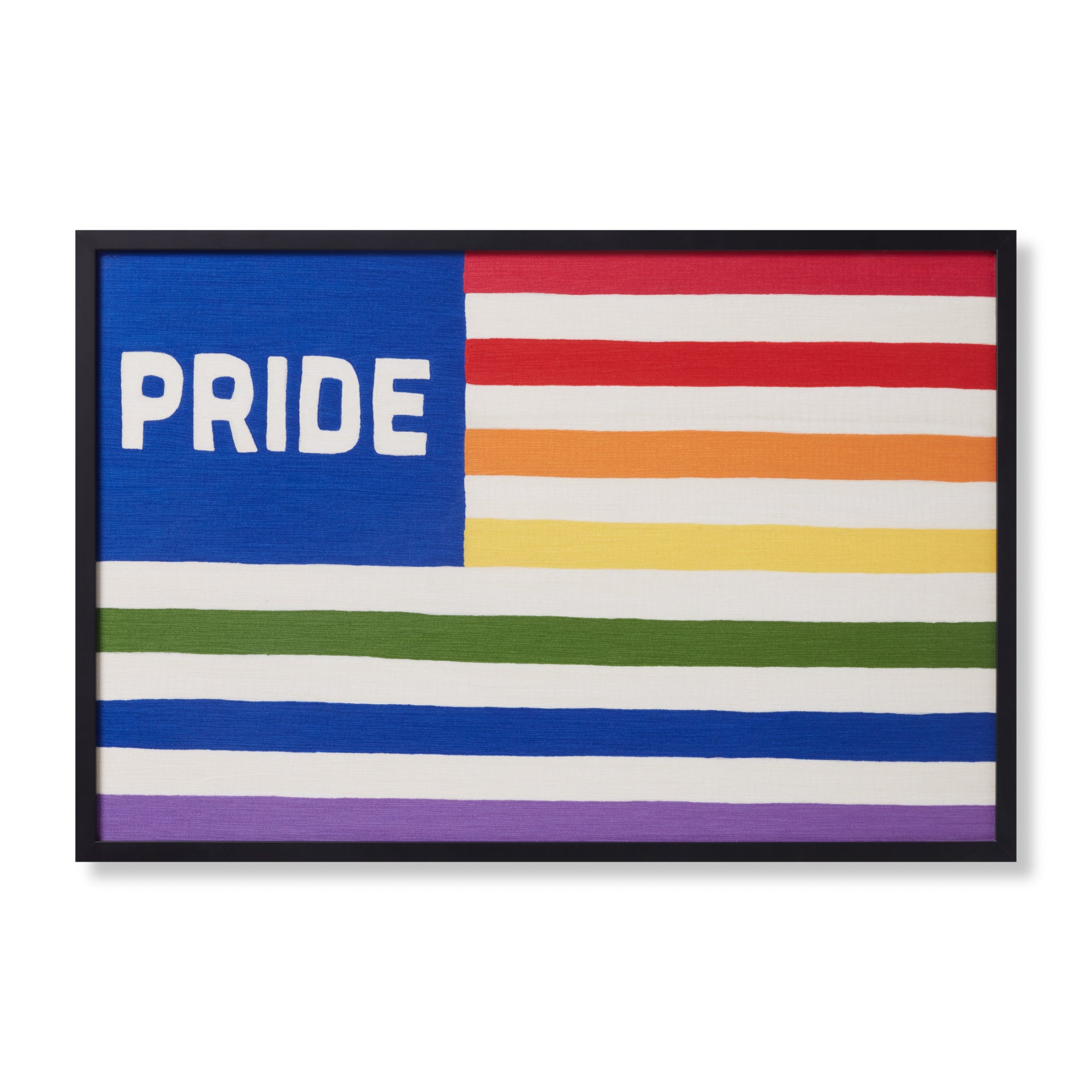 Loloi Pride Flag Multi/Ivory 2'-1" X 3'-1" Wall Art
