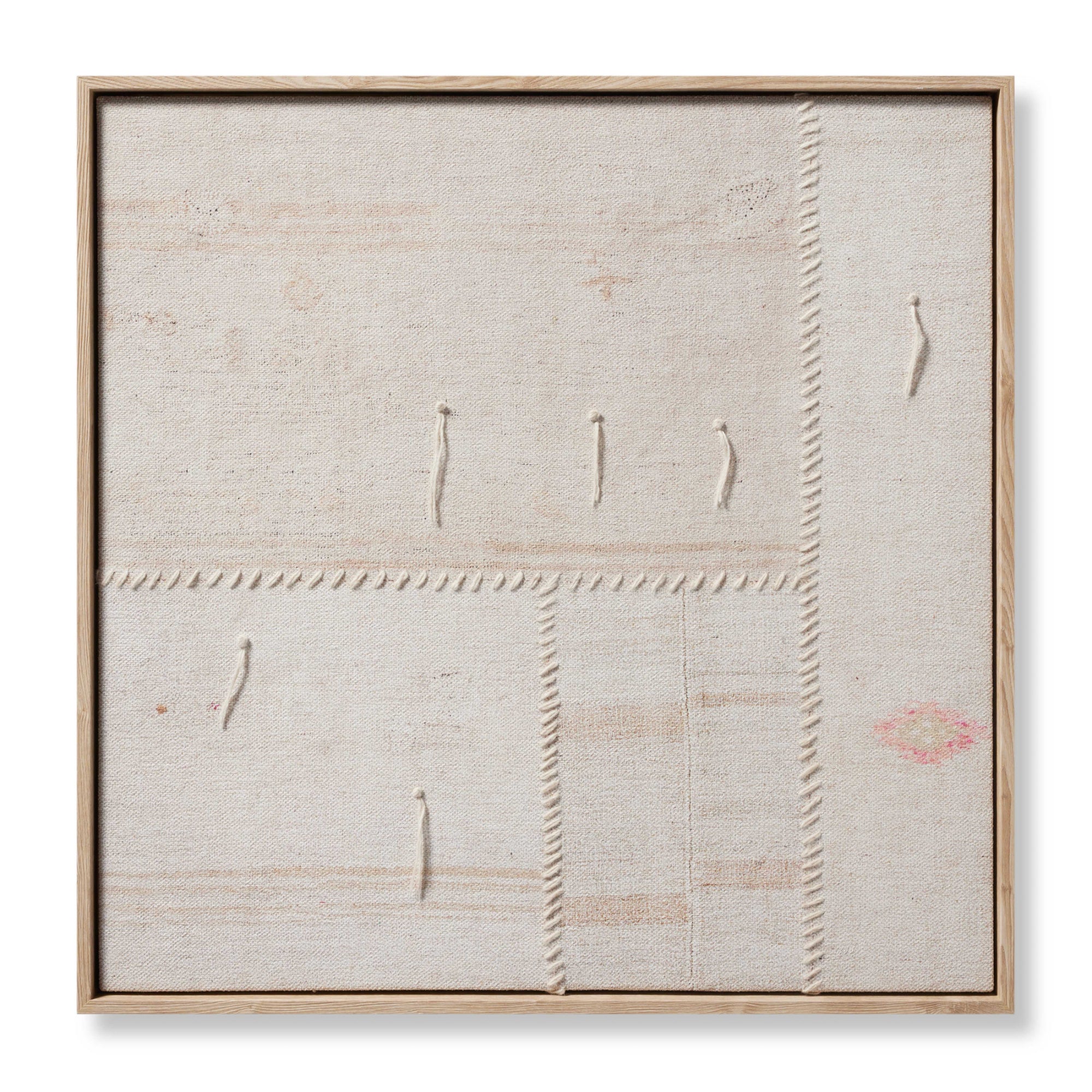 Loloi Revived Beige/Ivory 2'-8" x 2'-8" Wall Art