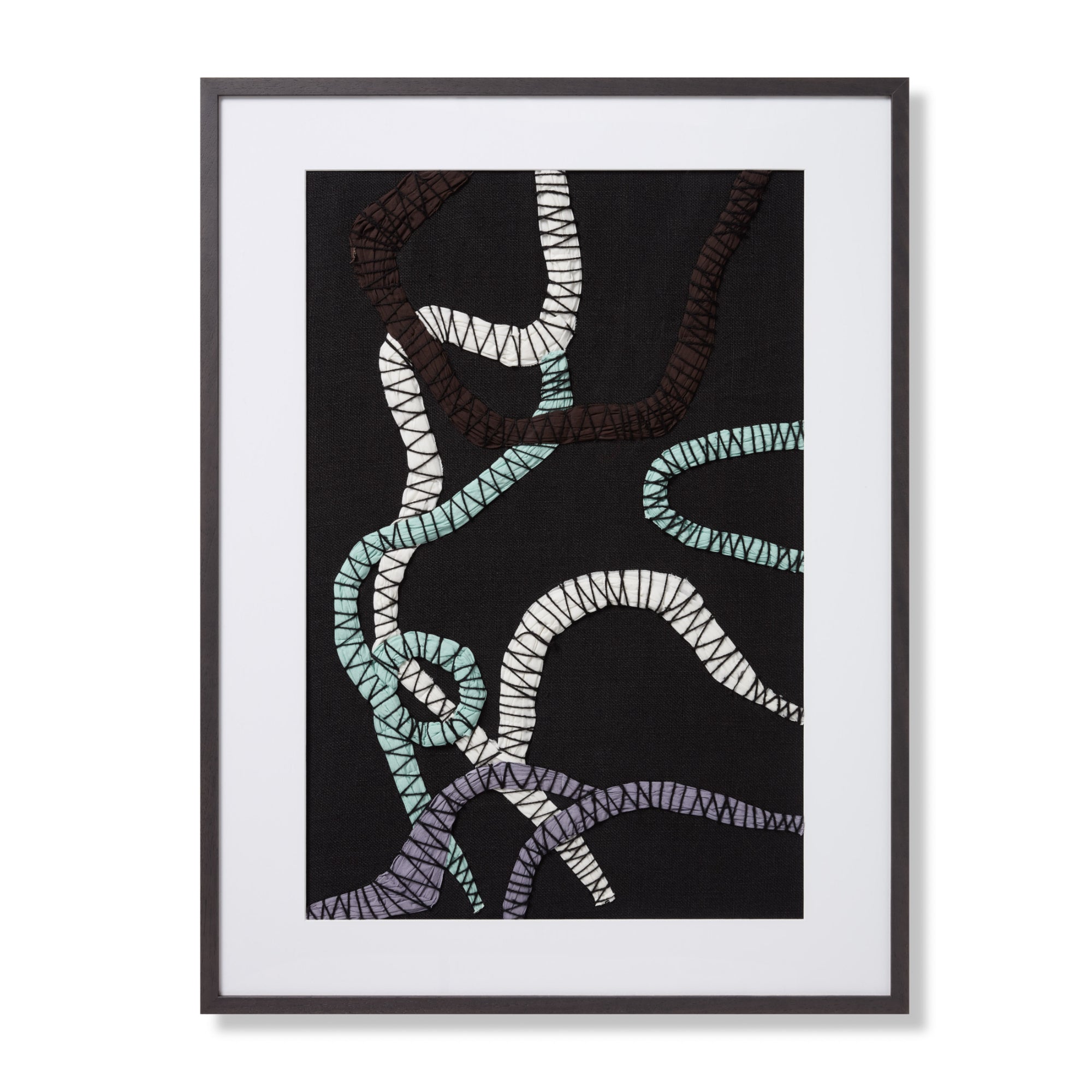 Loloi Streaming Black/Blue 2'-6" X 3'-4" Wall Art