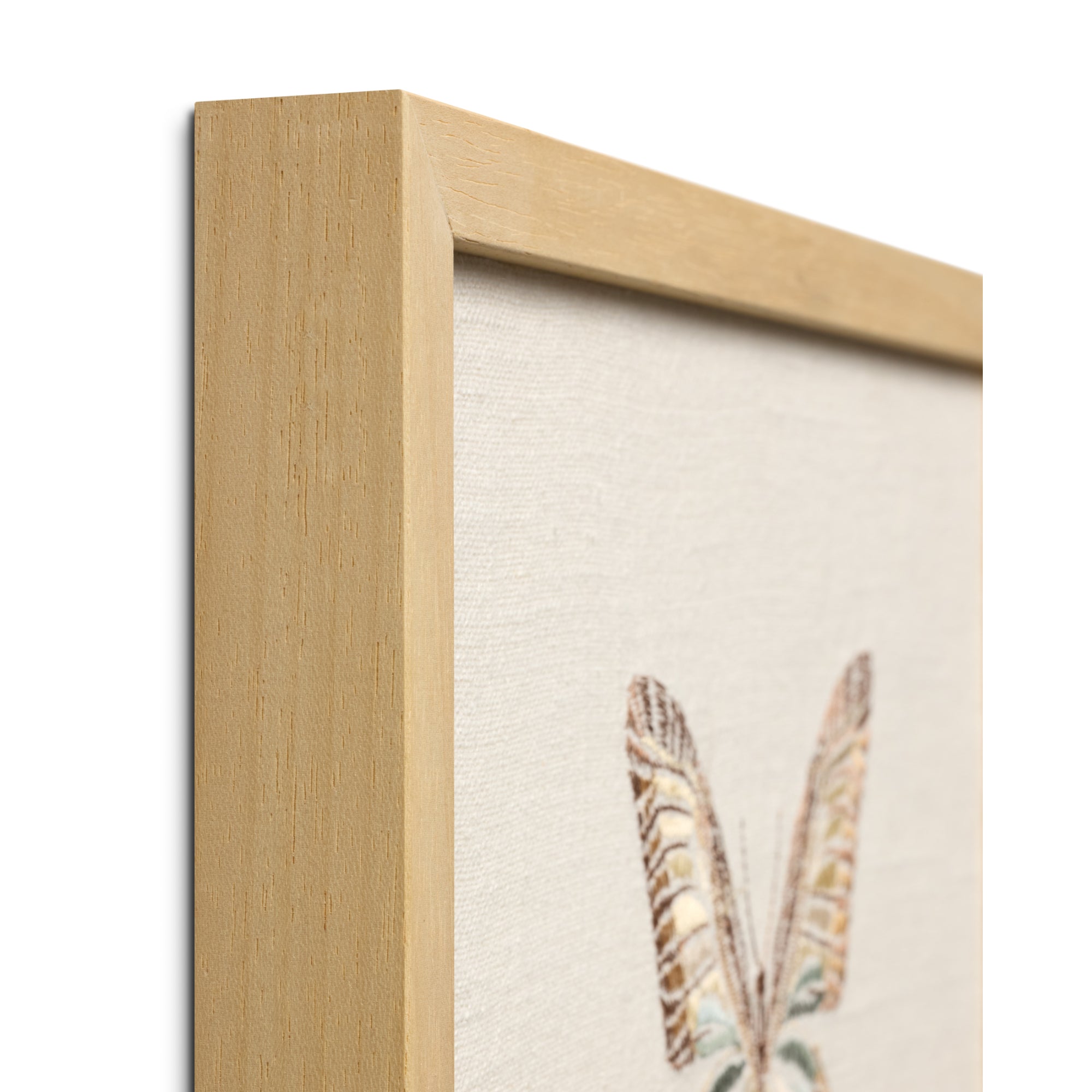 Loloi Butterfly Beige Ivory/Brown 1' x 1'-3" Wall Art