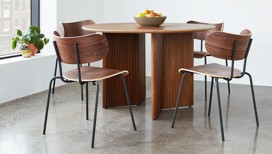 Atwell Dining Table-Round Dining Table Gus*     Four Hands, Mid Century Modern Furniture, Old Bones Furniture Company, Old Bones Co, Modern Mid Century, Designer Furniture, https://www.oldbonesco.com/